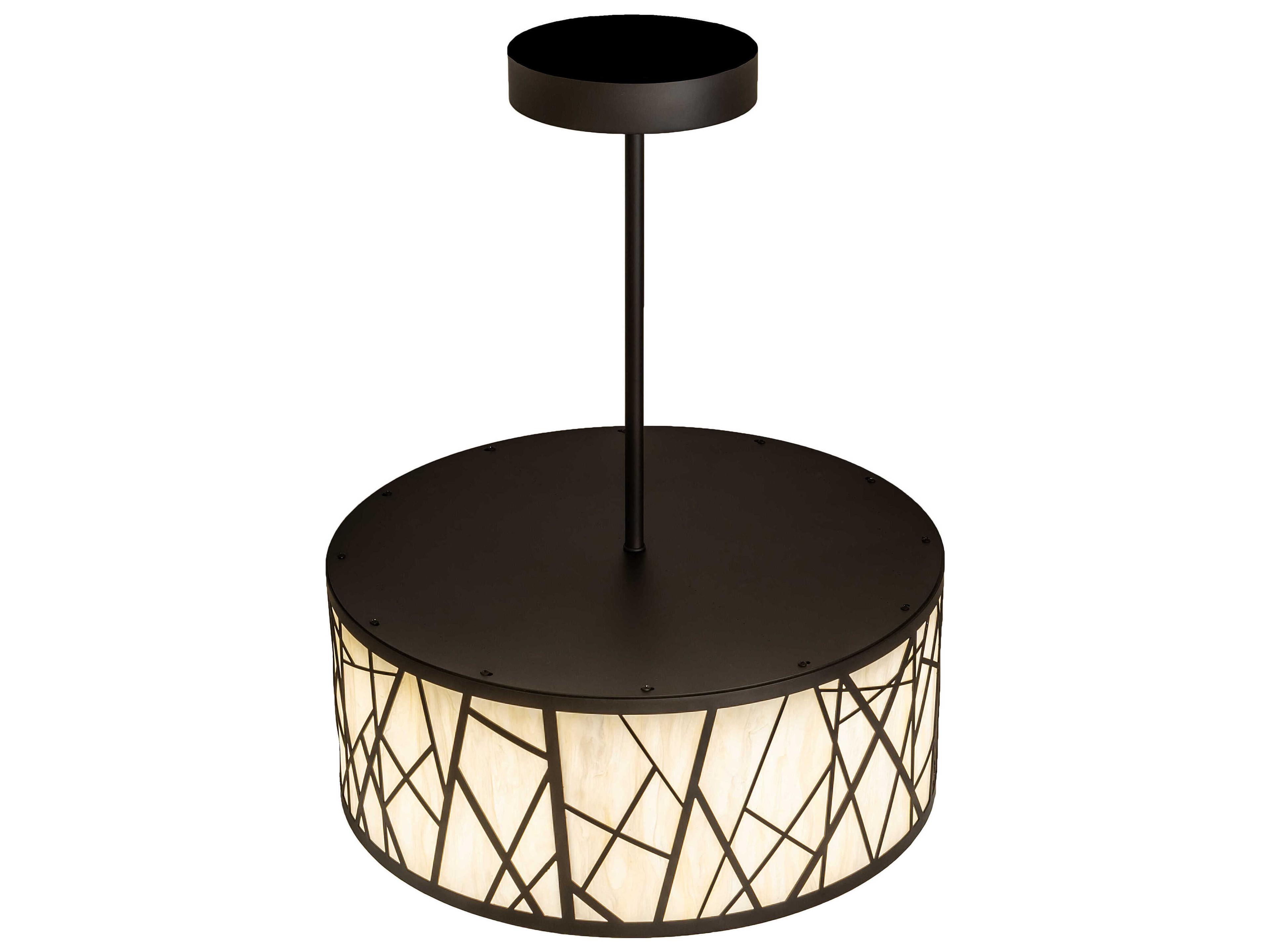 Meyda Cilindro Oil Rubbed Bronze LED Drum Pendant