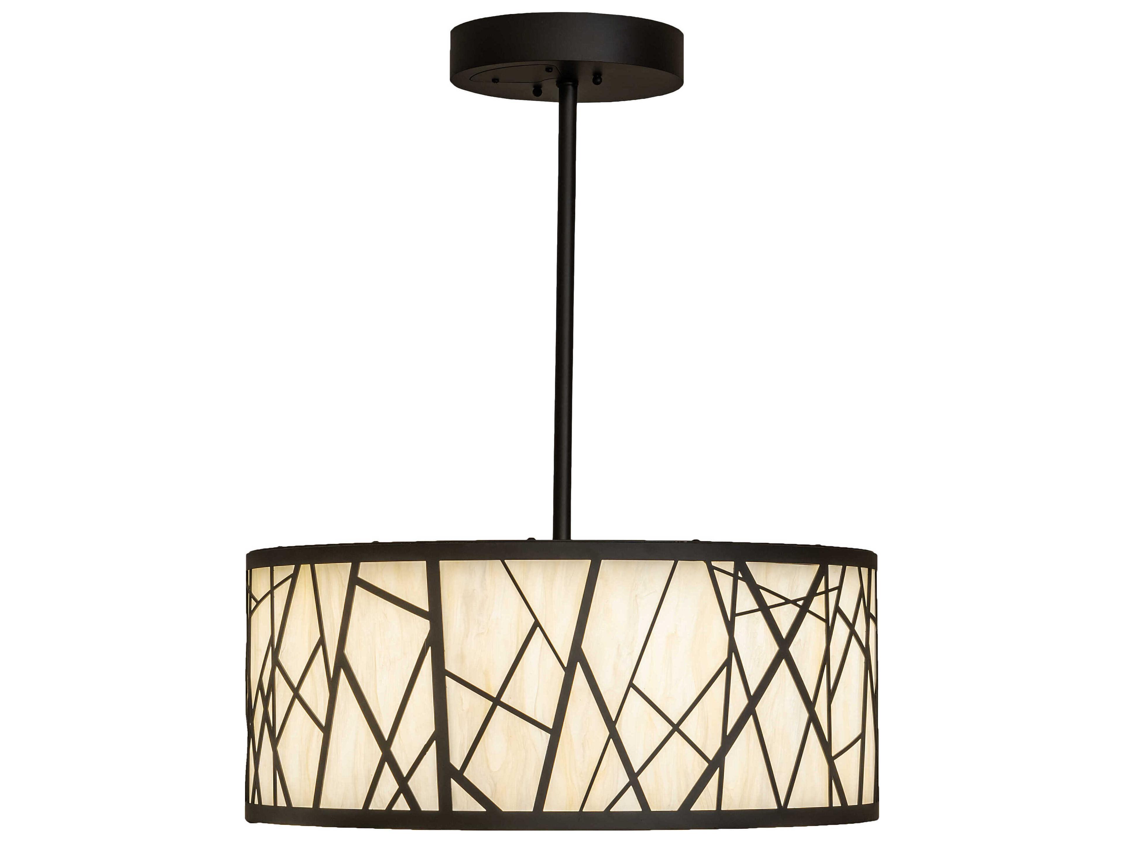 Meyda Cilindro Oil Rubbed Bronze LED Drum Pendant