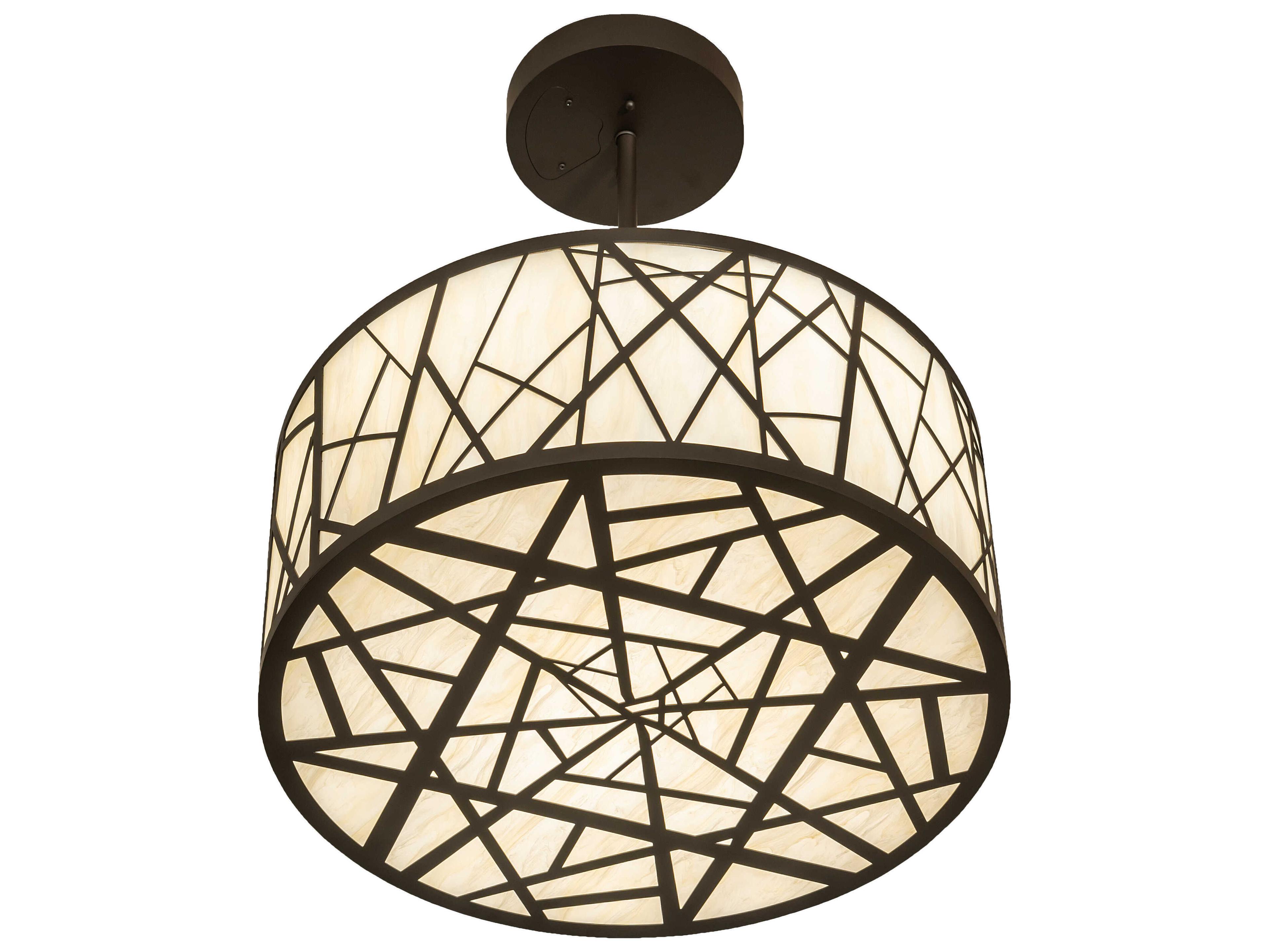 Meyda Cilindro Oil Rubbed Bronze LED Drum Pendant