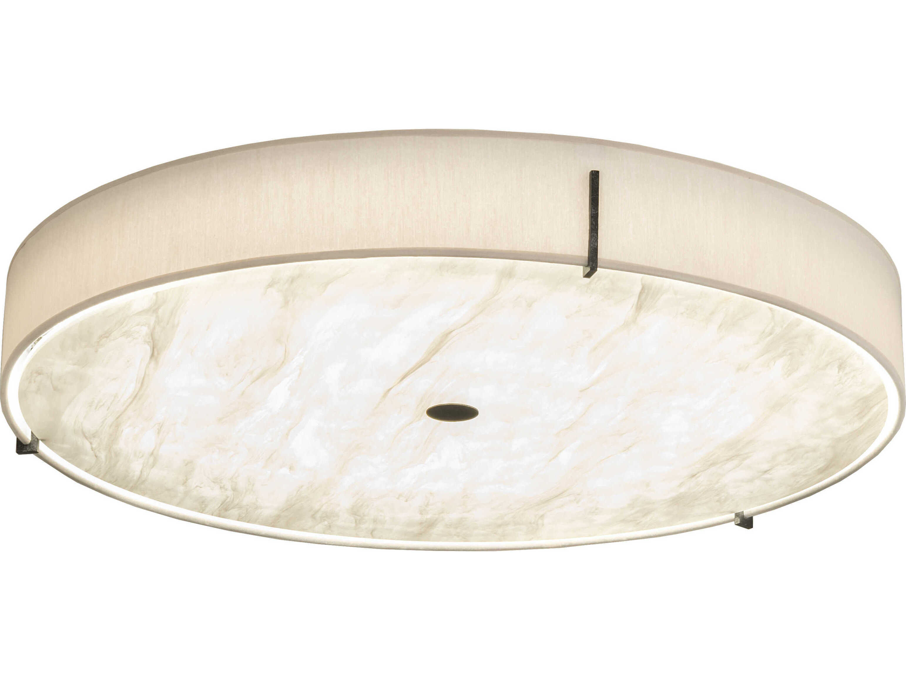 Meyda Cilindro 1-Light White Round Flush Mount