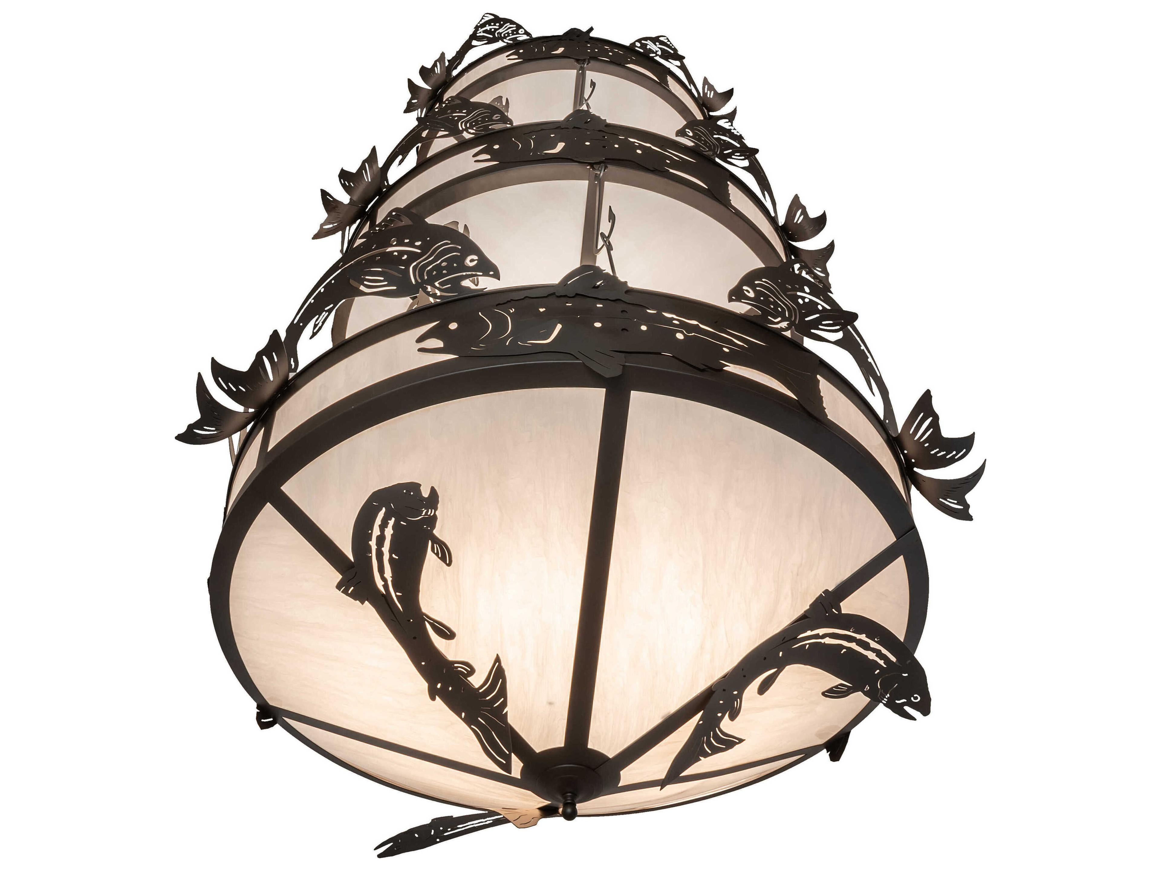 Meyda Catch Of The Day 18-Light8-Light Black Tiered Chandelier