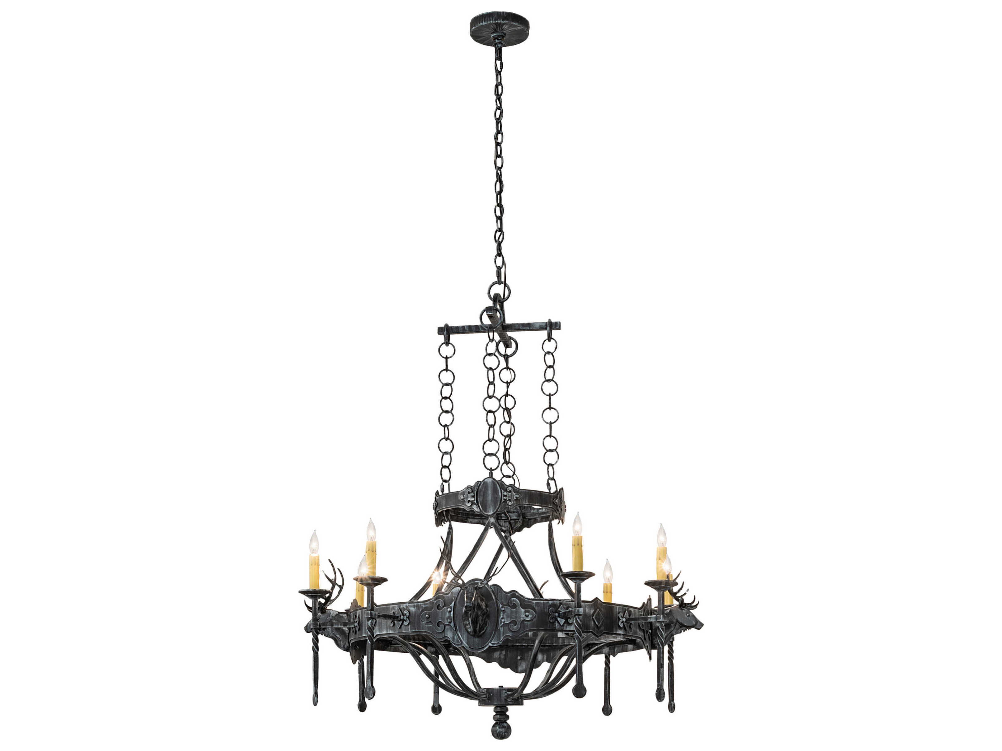 Meyda 8-Light Steel Chandelier