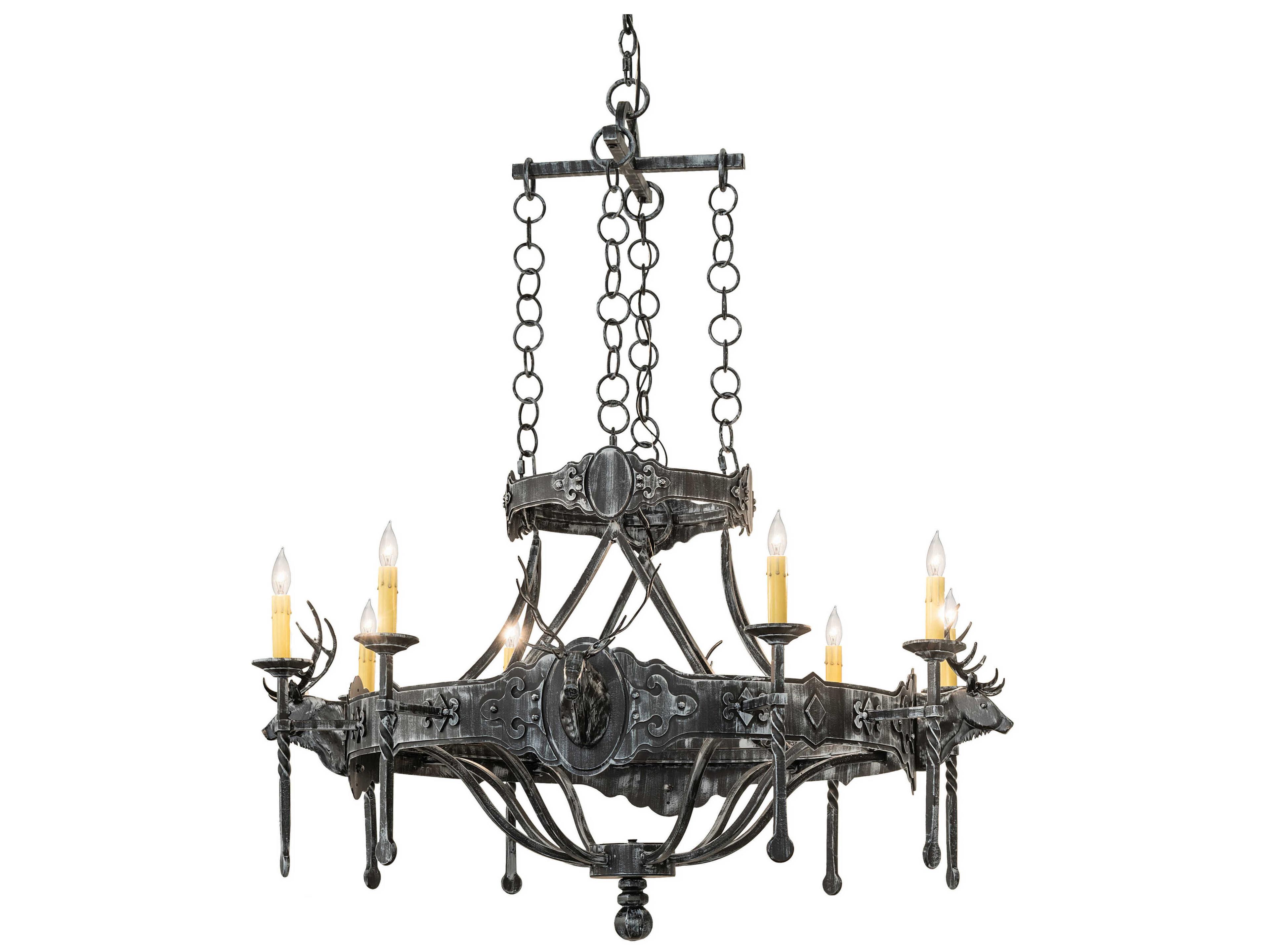 Meyda 8-Light Steel Chandelier