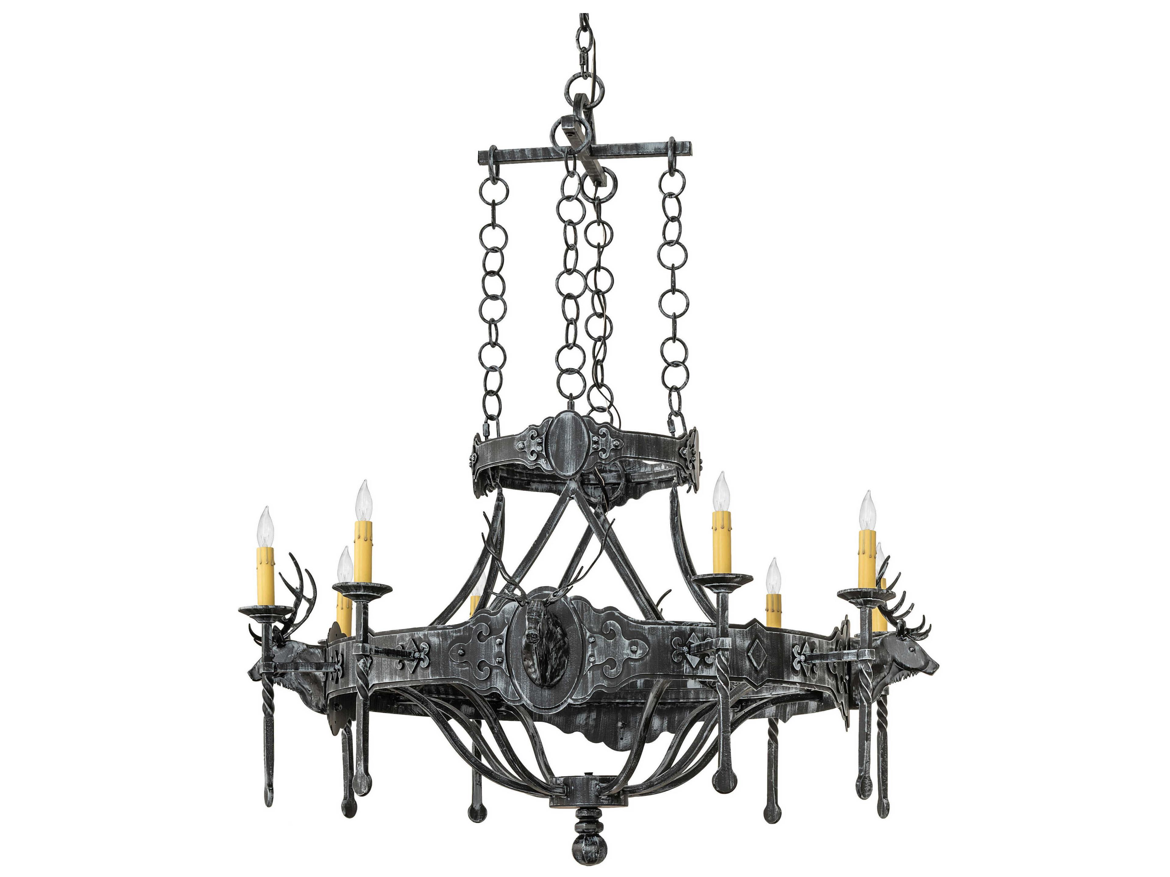 Meyda 8-Light Steel Chandelier
