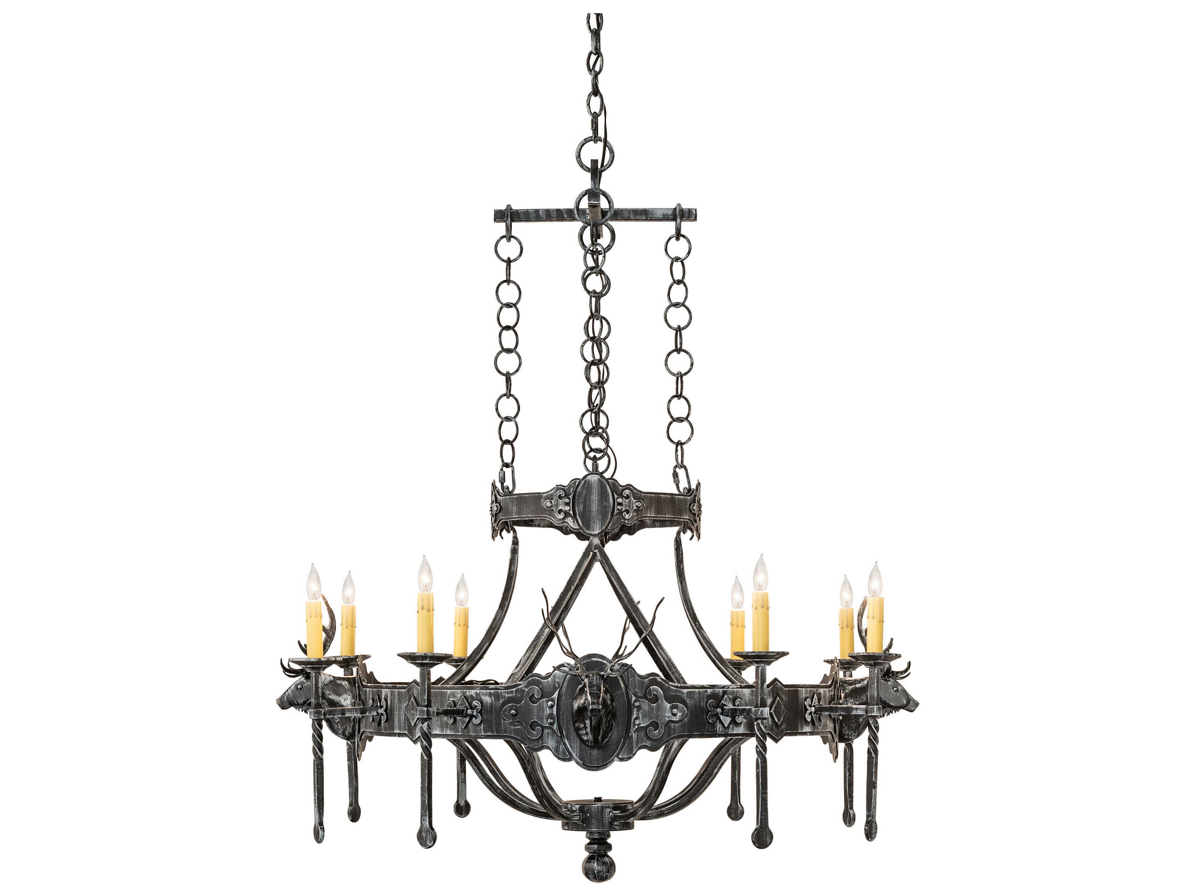 Meyda 8-Light Steel Chandelier