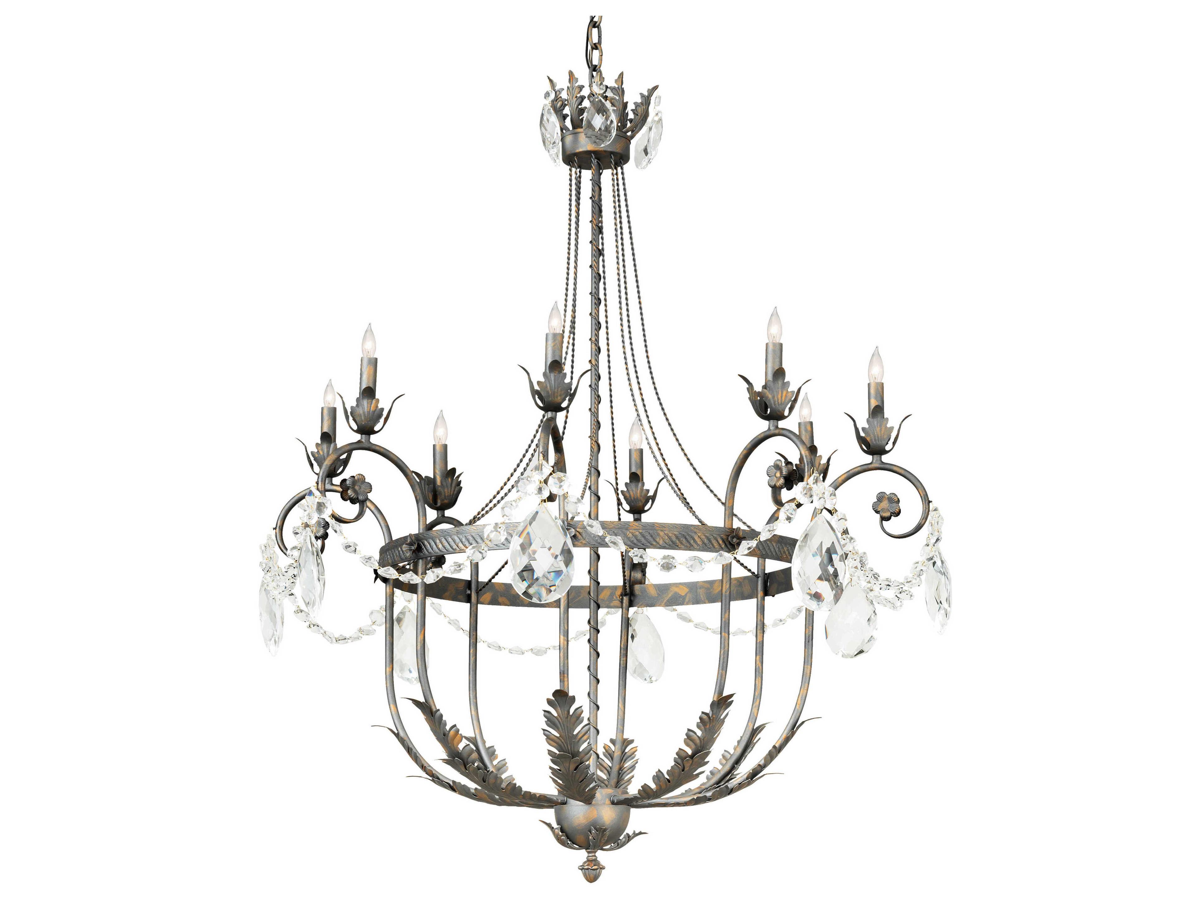 Meyda Antonia 8-Light Crystal Gold Chandelier