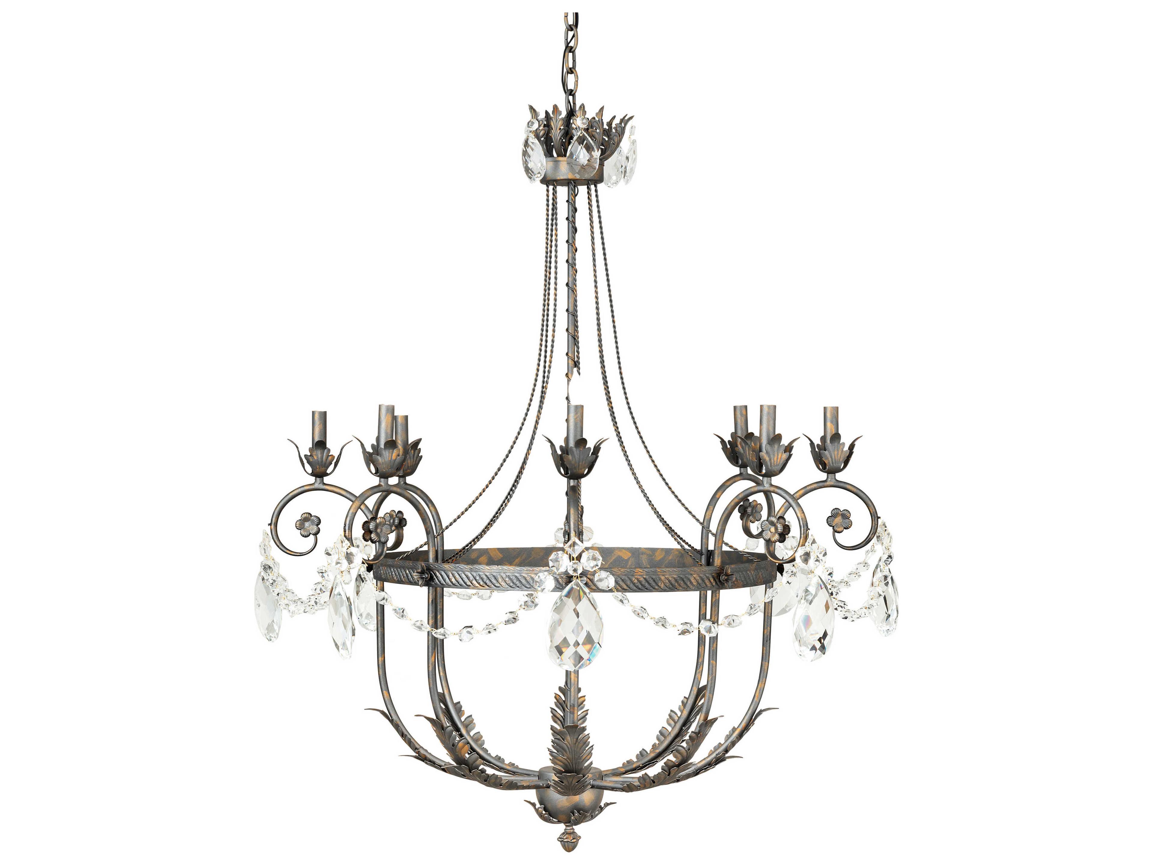 Meyda Antonia 8-Light Crystal Gold Chandelier
