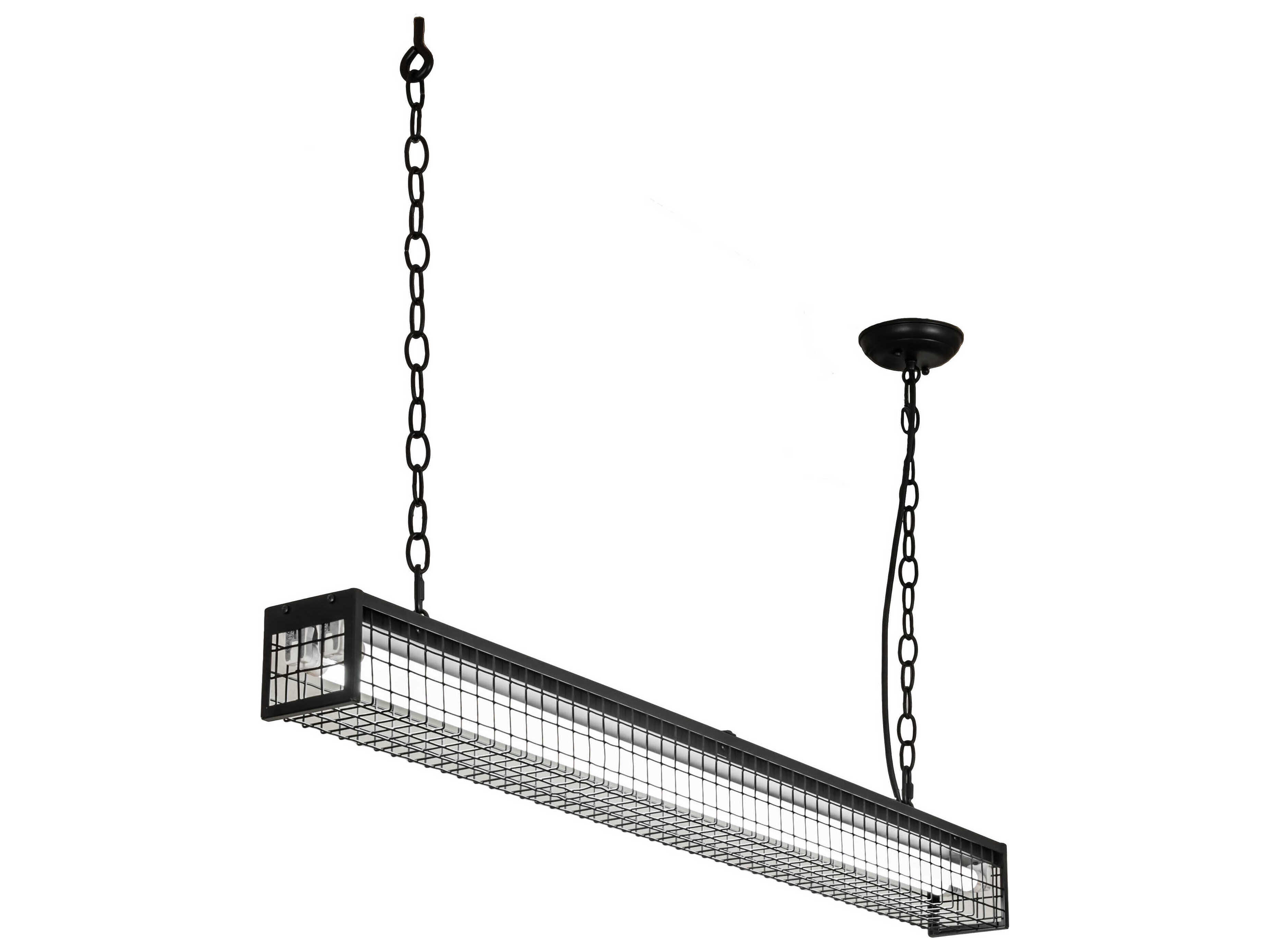 Meyda Paloma Golpe 2-Light Black Linear Island Pendant