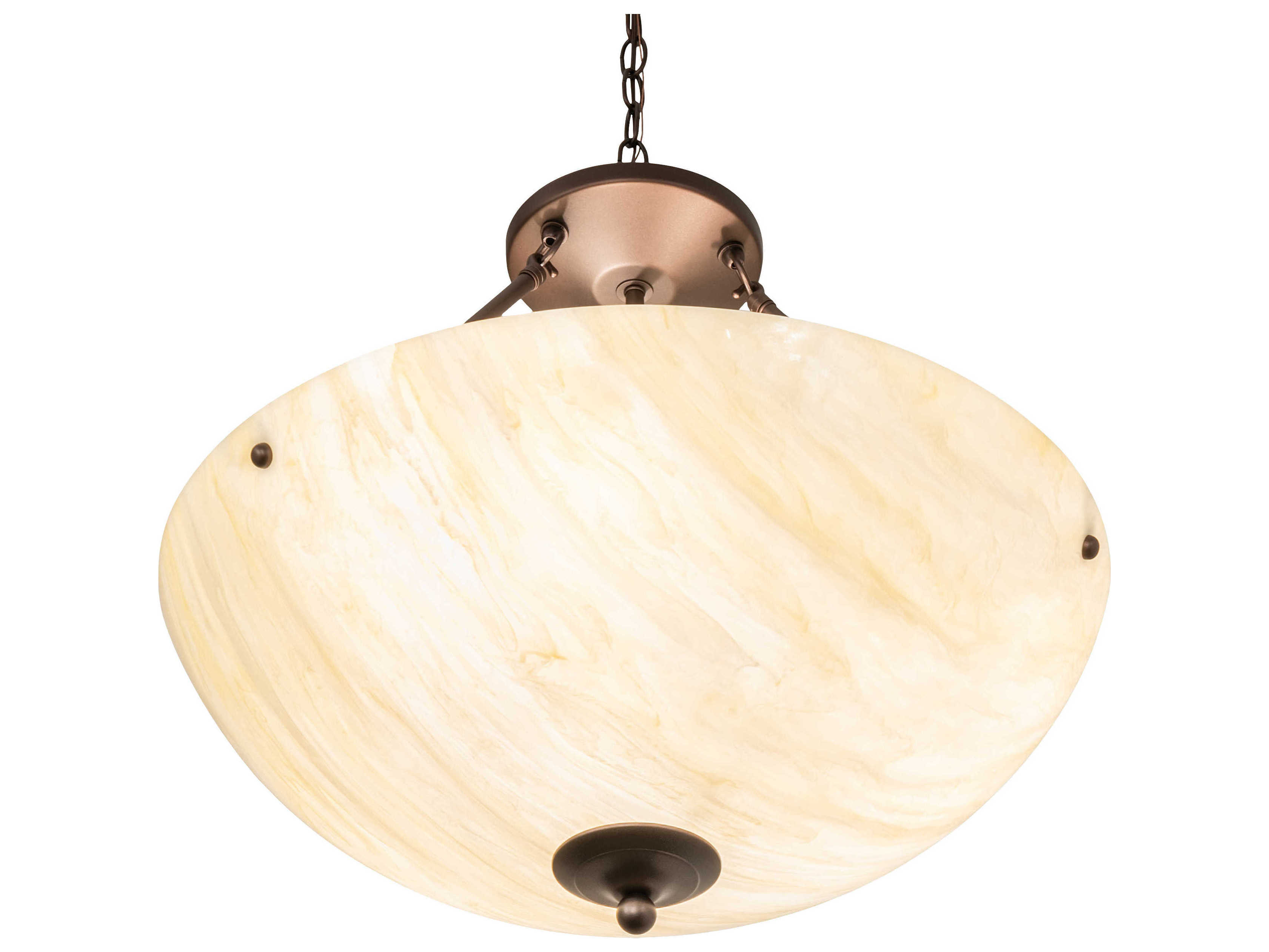 Meyda Madison 3-Light Mahogany Bronze Bowl Pendant