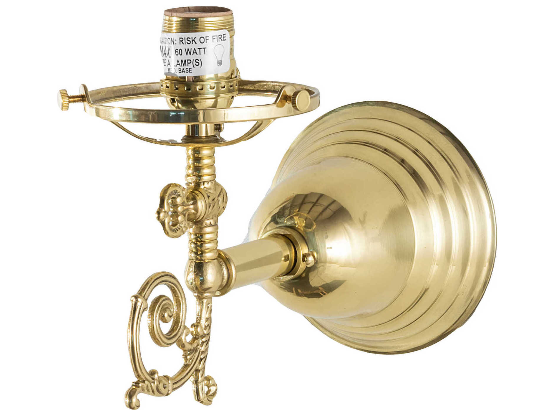 Meyda Revival Gas And Electric 1-Light Polished Brass Wall Sconce