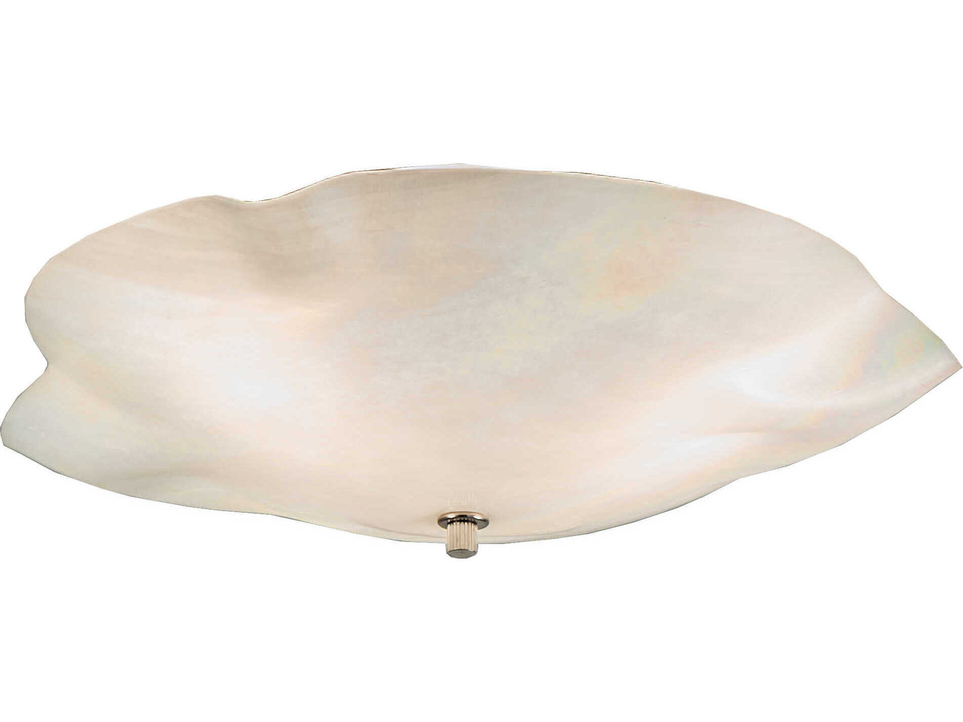 Meyda Metro 3-Light Brushed Nickel Glass Flush Mount