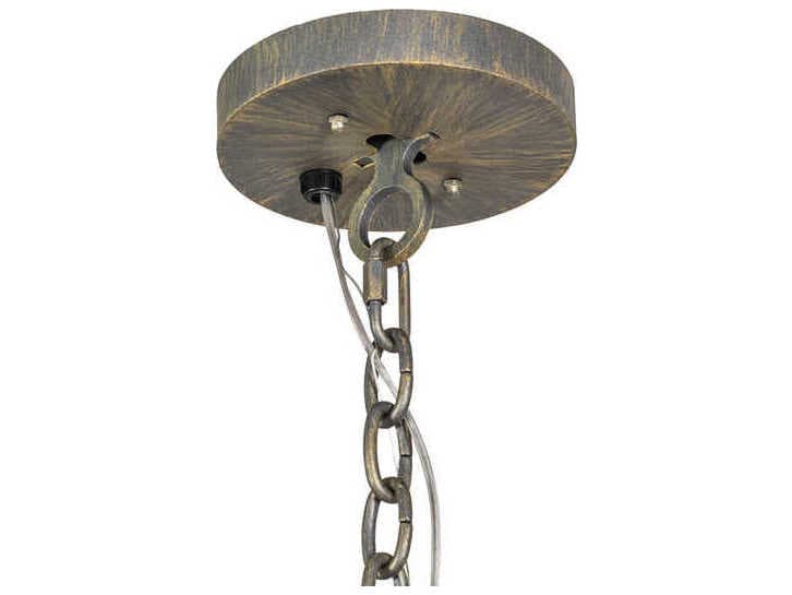 Meyda Mosier 3-Light Antique Brass Crystal Tiered Pendant