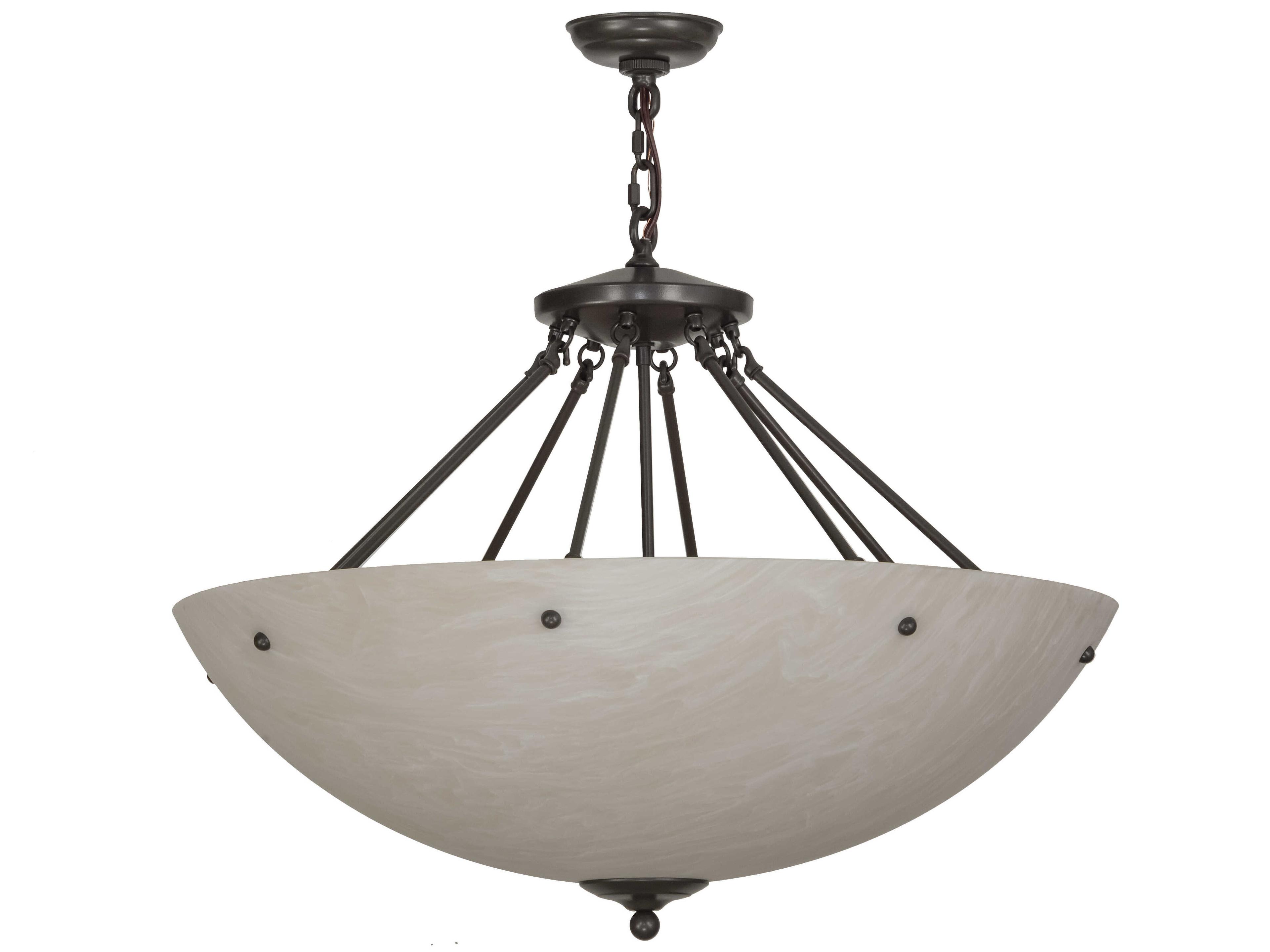 Meyda Madison 8-Light Timeless Bronze LED Bowl Pendant