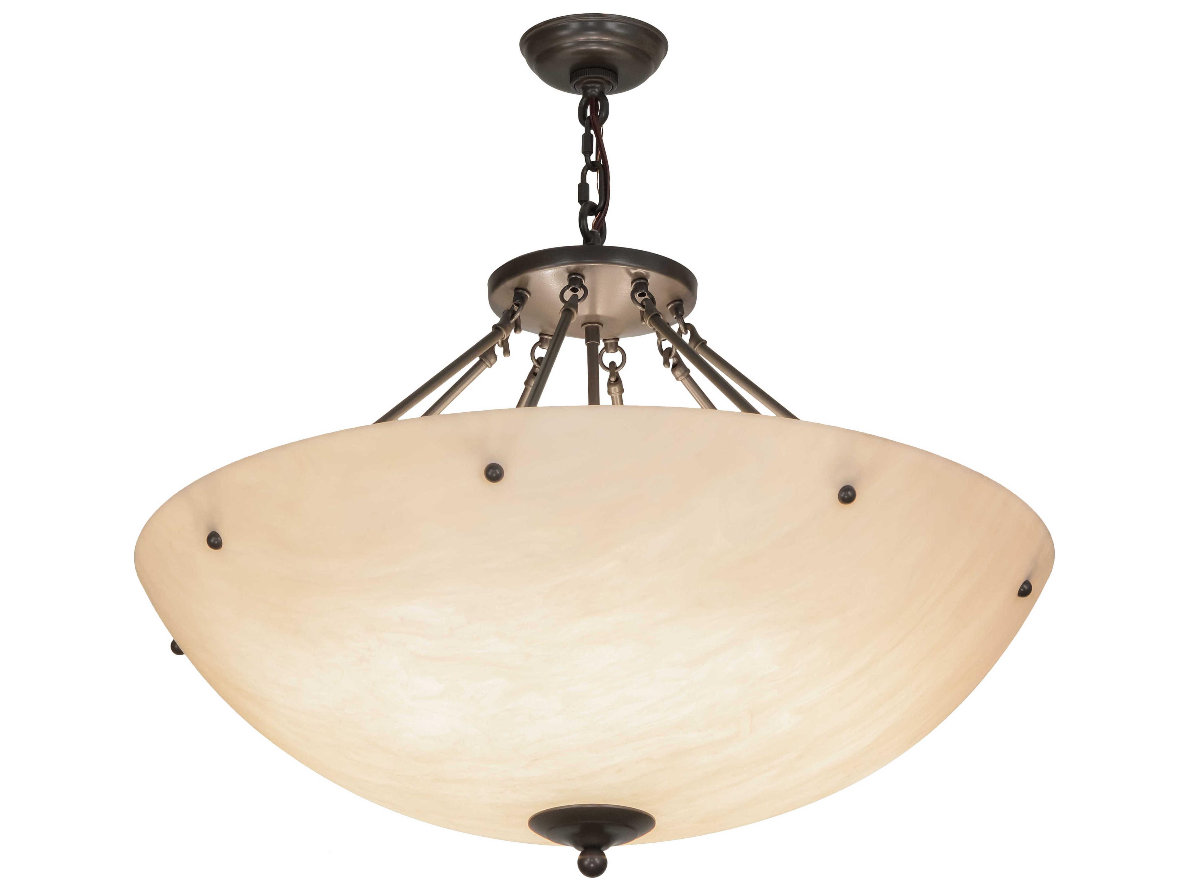 Meyda Madison 8-Light Timeless Bronze LED Bowl Pendant