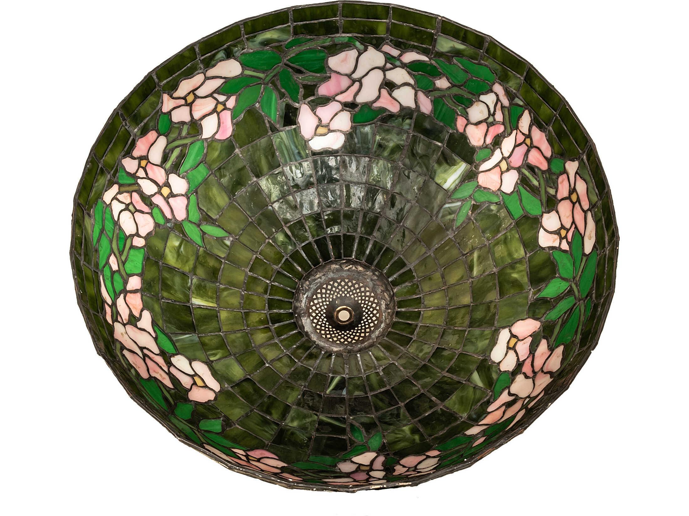 Meyda Tiffany Banded Dogwood Green pink