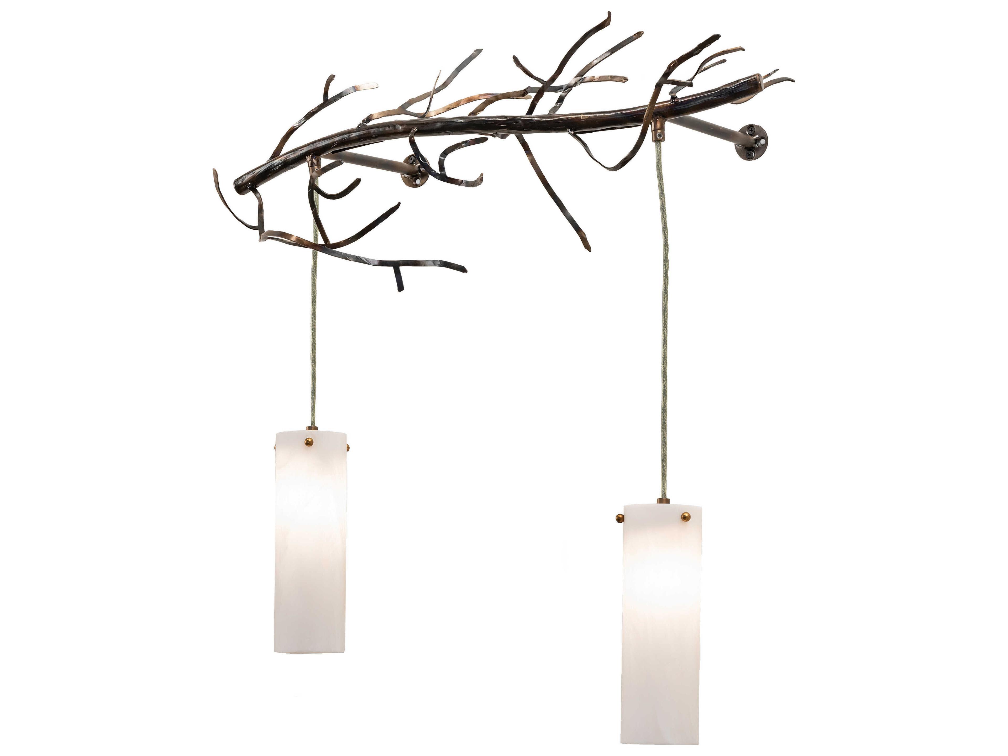 Meyda Winter Solstice 2-Light Antique Copper White Wall Sconce