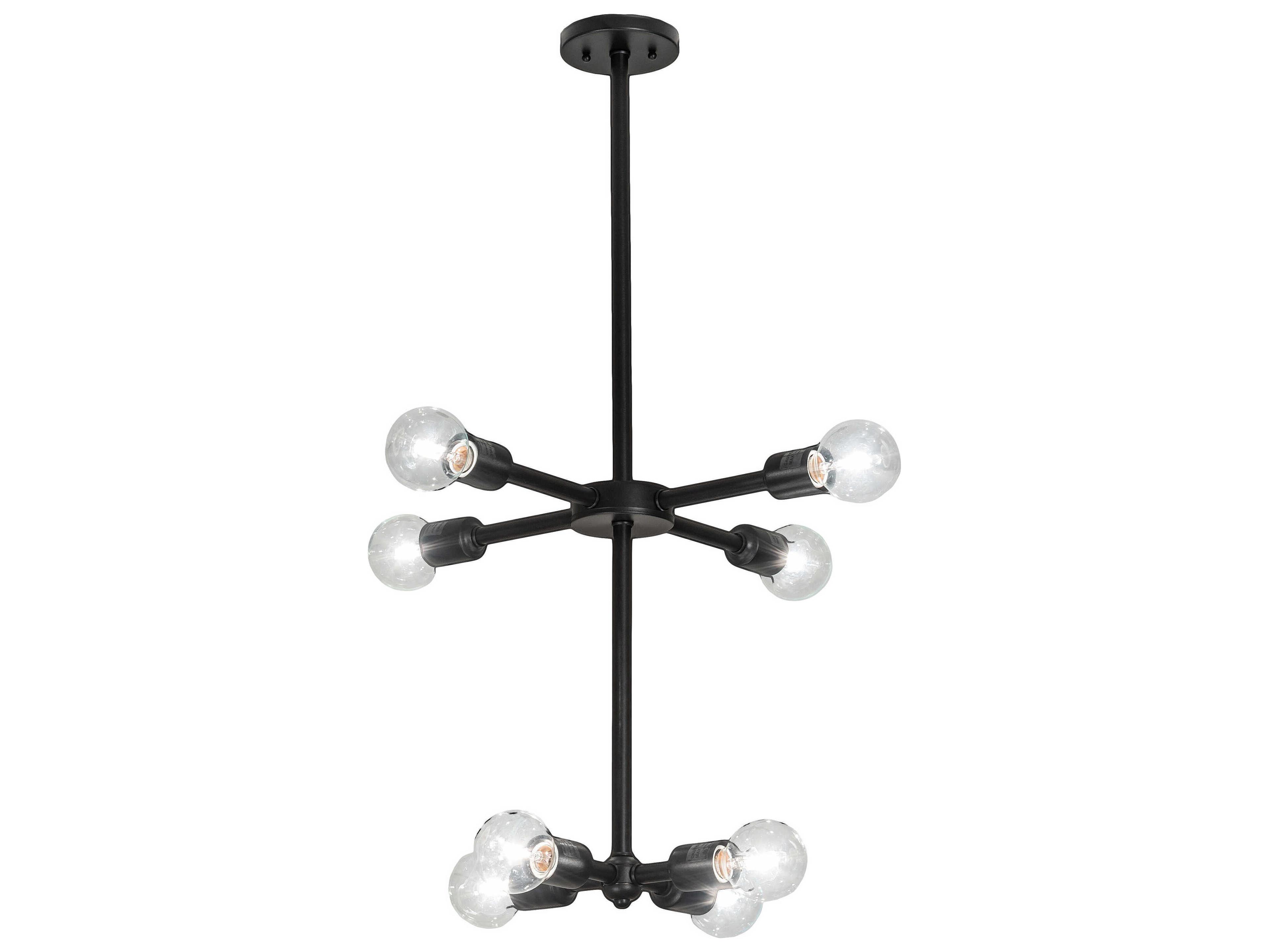 Meyda Pronograde 8-Light Brass LED Linear Sputnik Chandelier