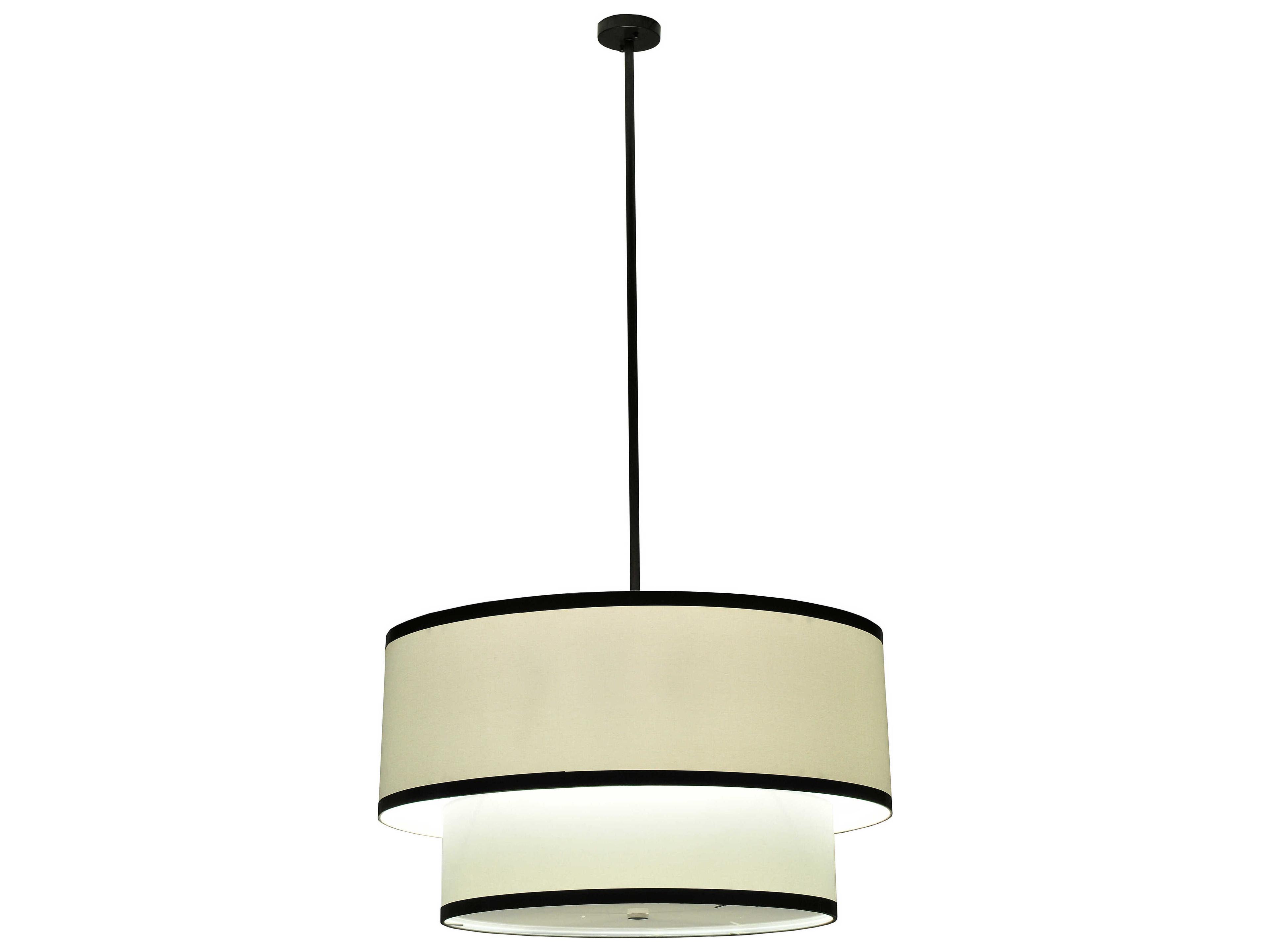 Meyda Cilindro 3-Light Craftsman Brown Tiered Pendant
