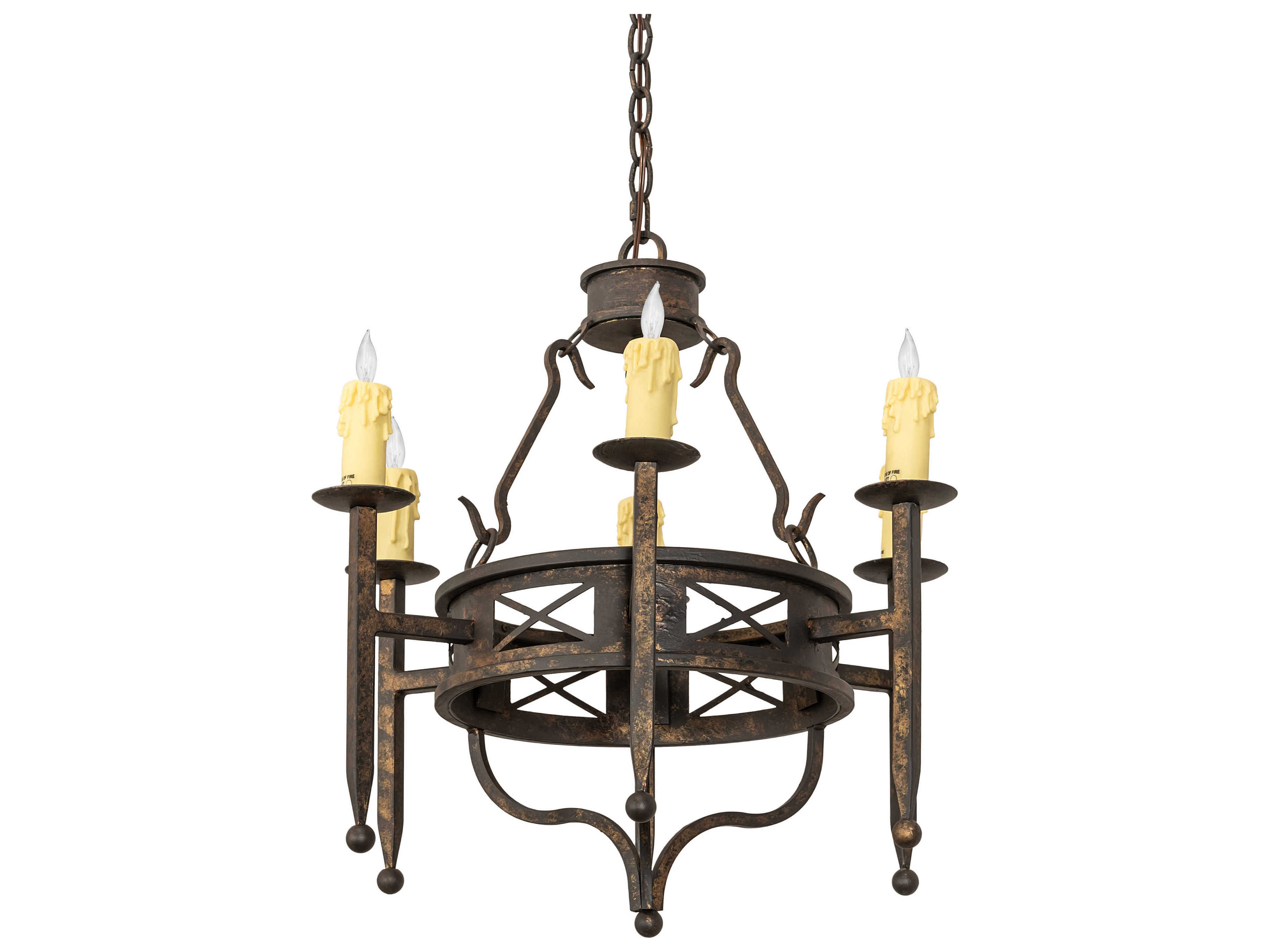 Meyda Jasmine 40-Light Gold Candelabra Chandelier