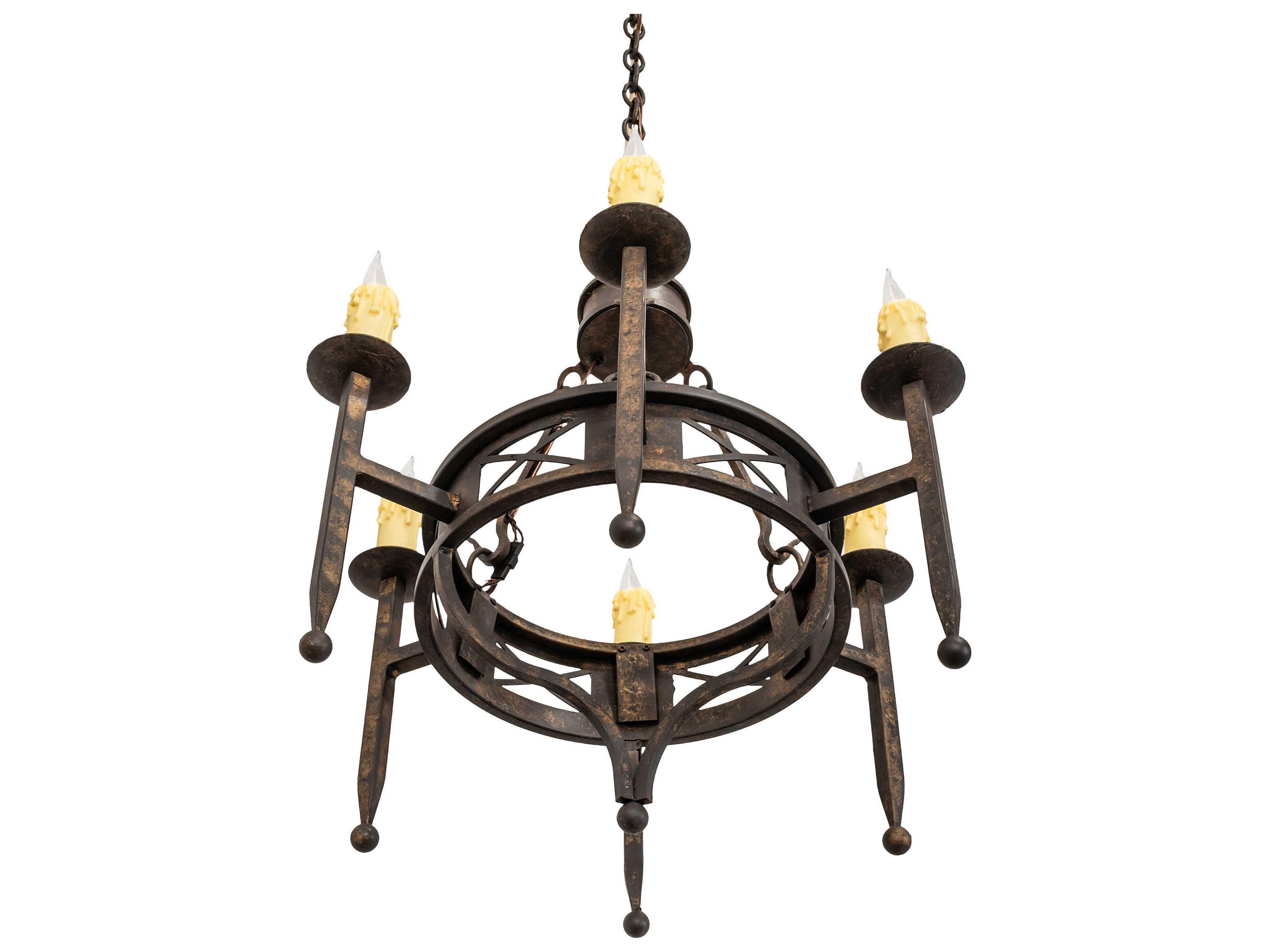 Meyda Jasmine 40-Light Gold Candelabra Chandelier