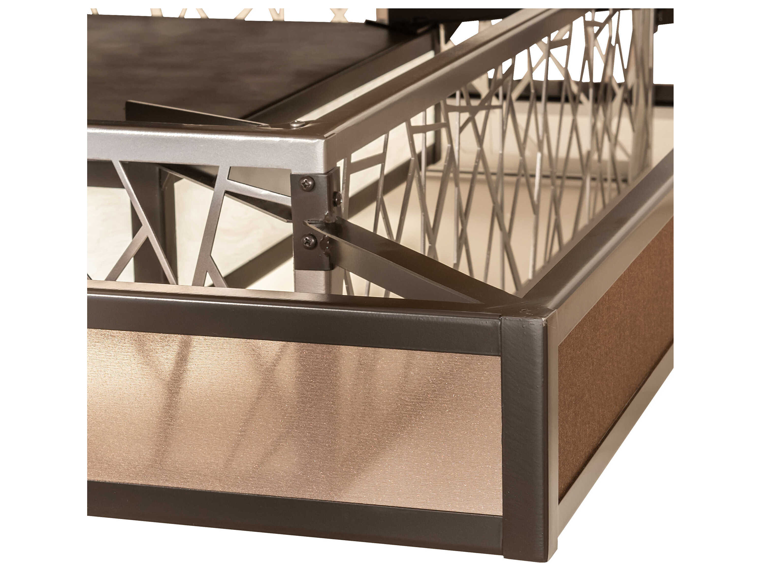 Meyda Quadrato Nickel Timeless Bronze LED Flush Mount