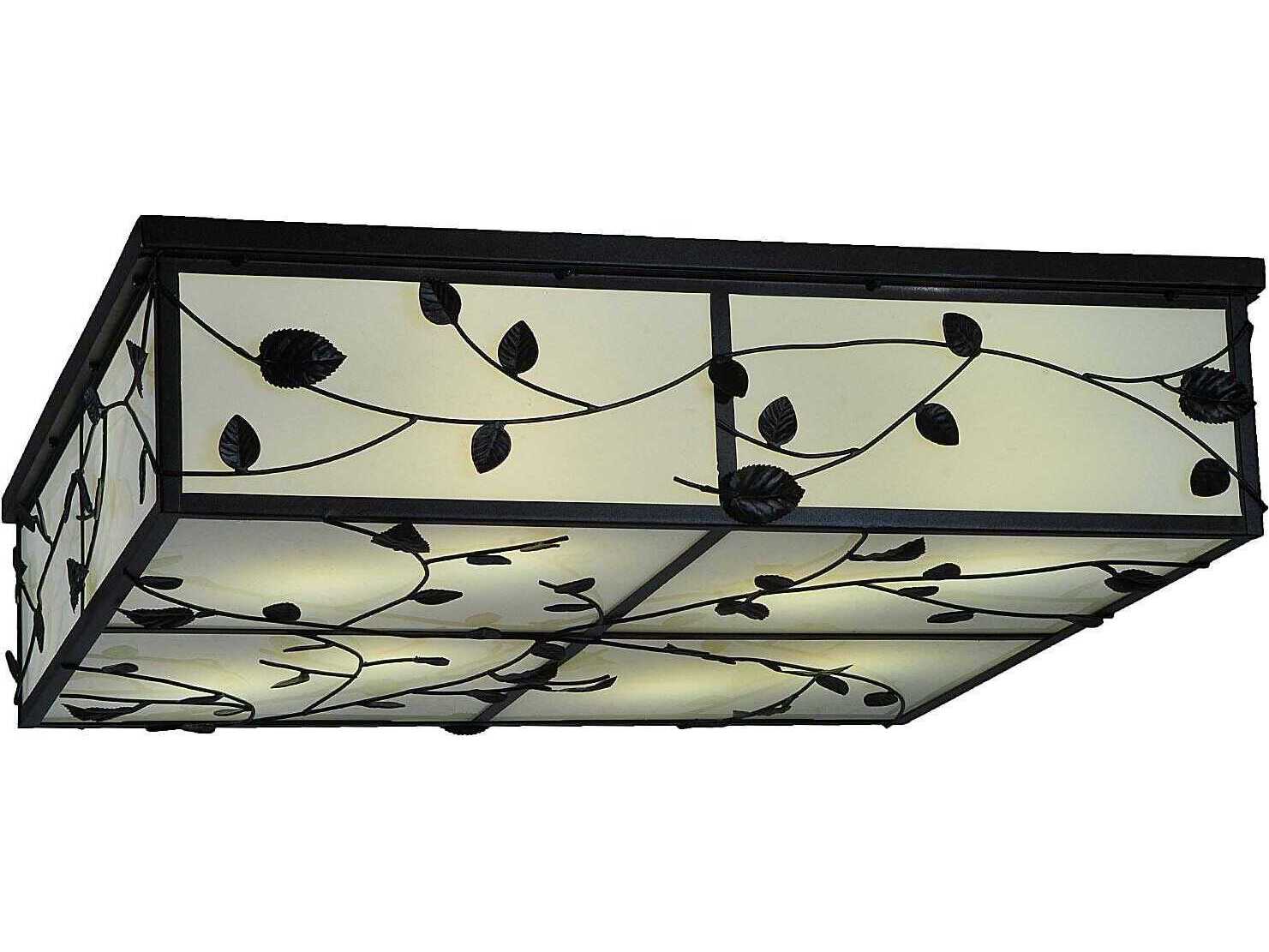 Meyda 8-Light Black Flush Mount
