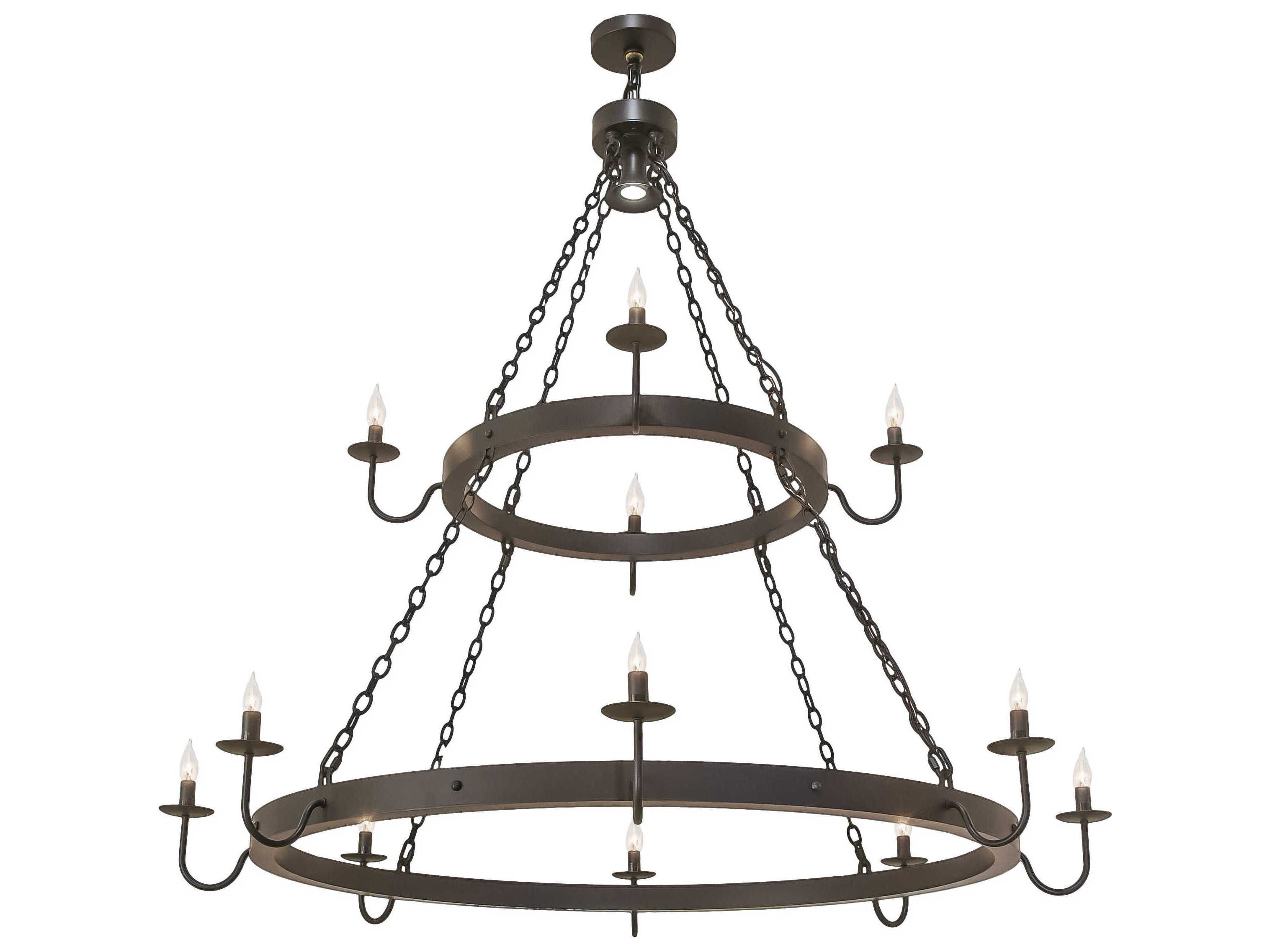 Meyda Suffolk 12 1-Light Black Chandelier