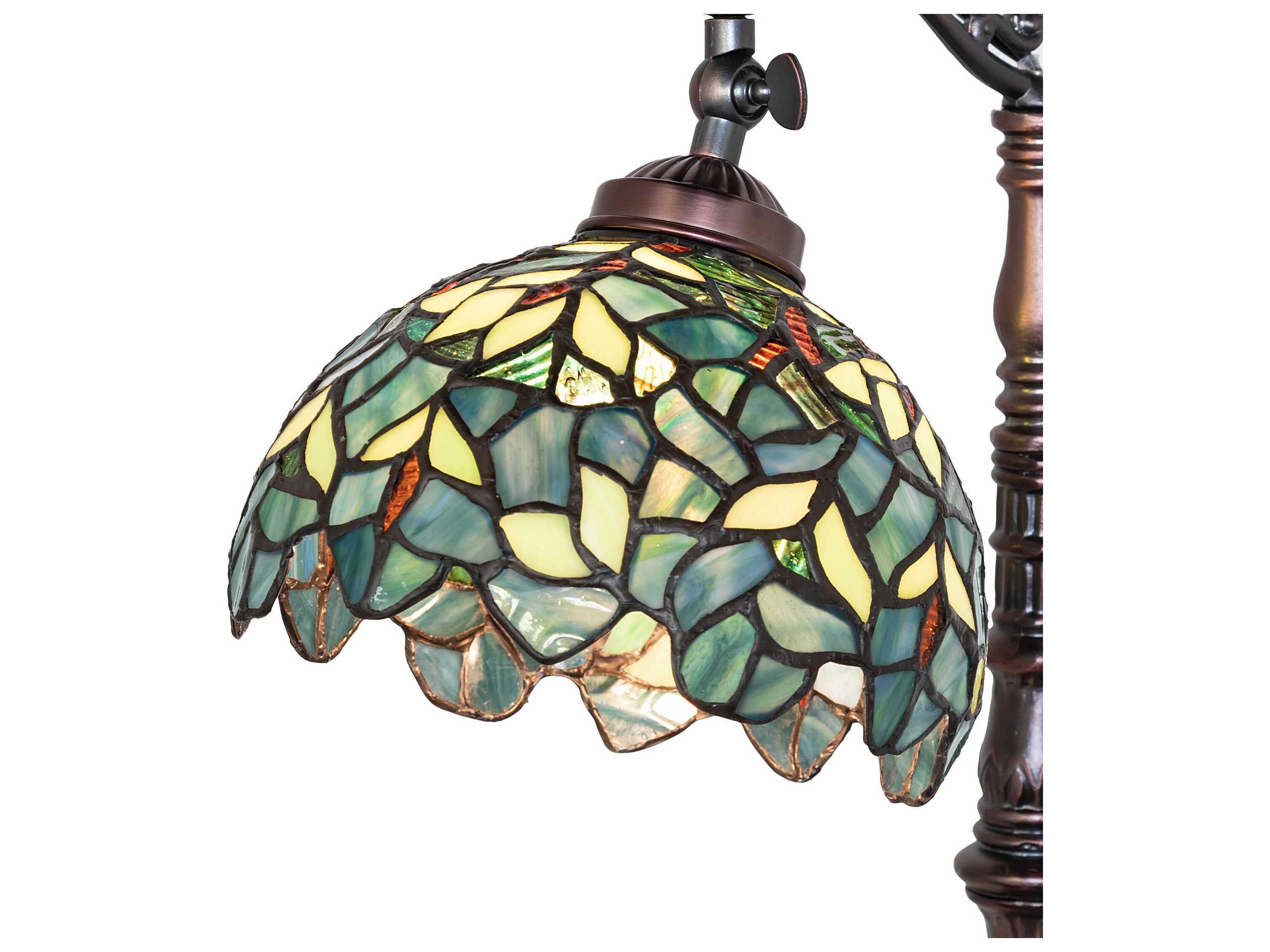 Meyda Nightfall Wisteria Mahogany Bronze Desk Lamp