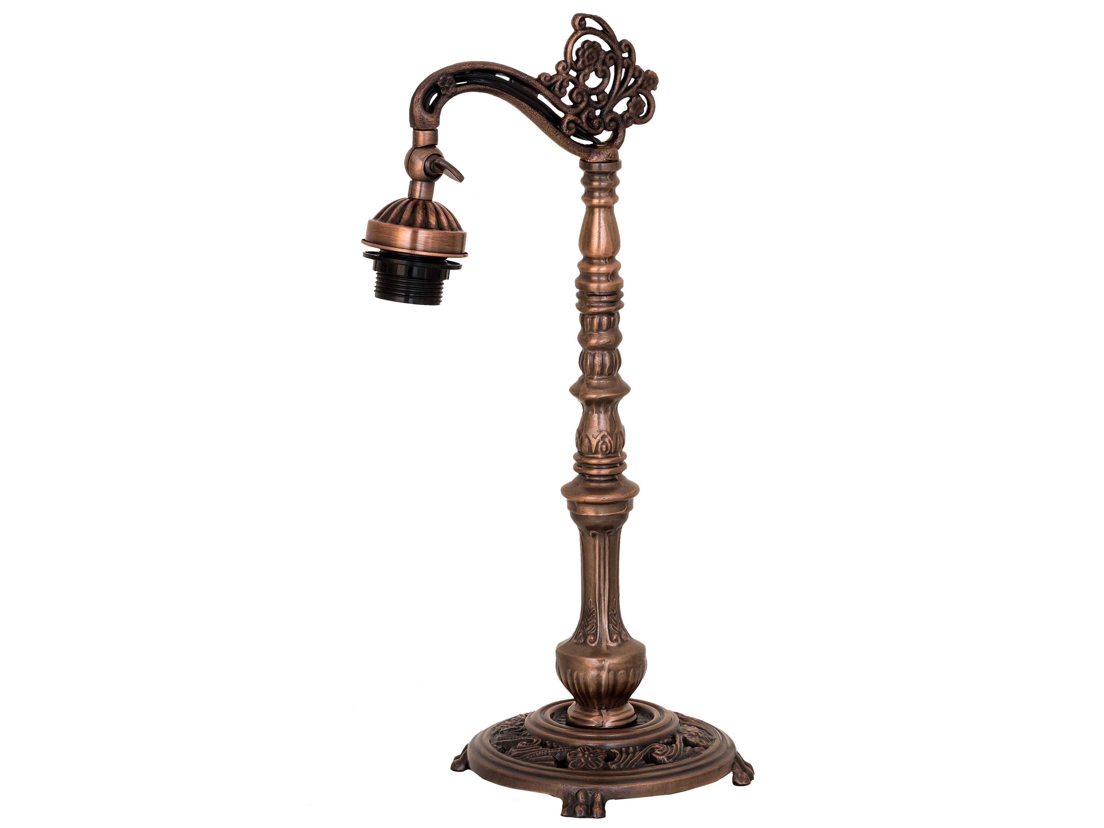 Meyda Nightfall Wisteria Mahogany Bronze Desk Lamp