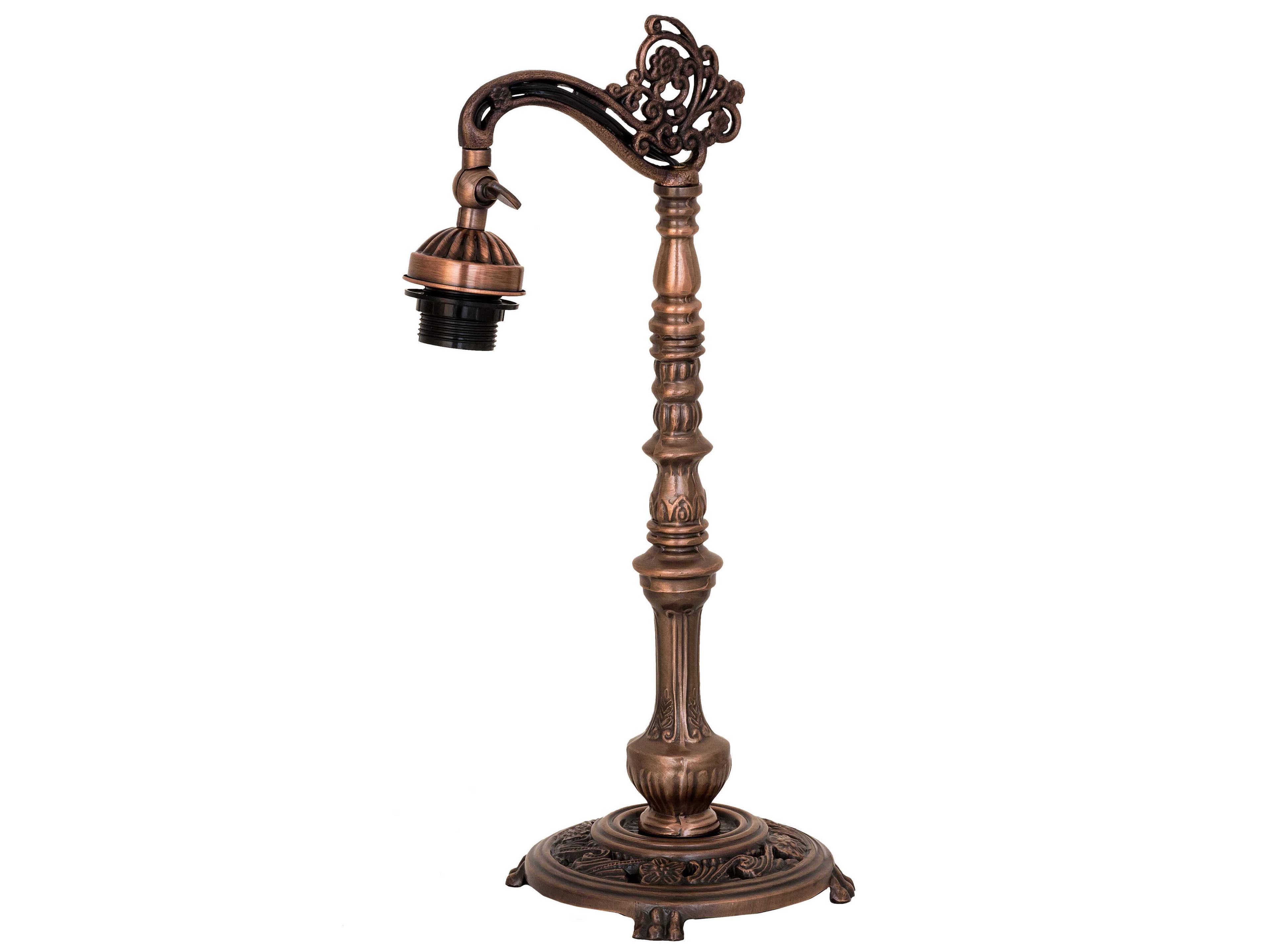 Meyda Delta Jadestone Mahogany Bronze Desk Lamp
