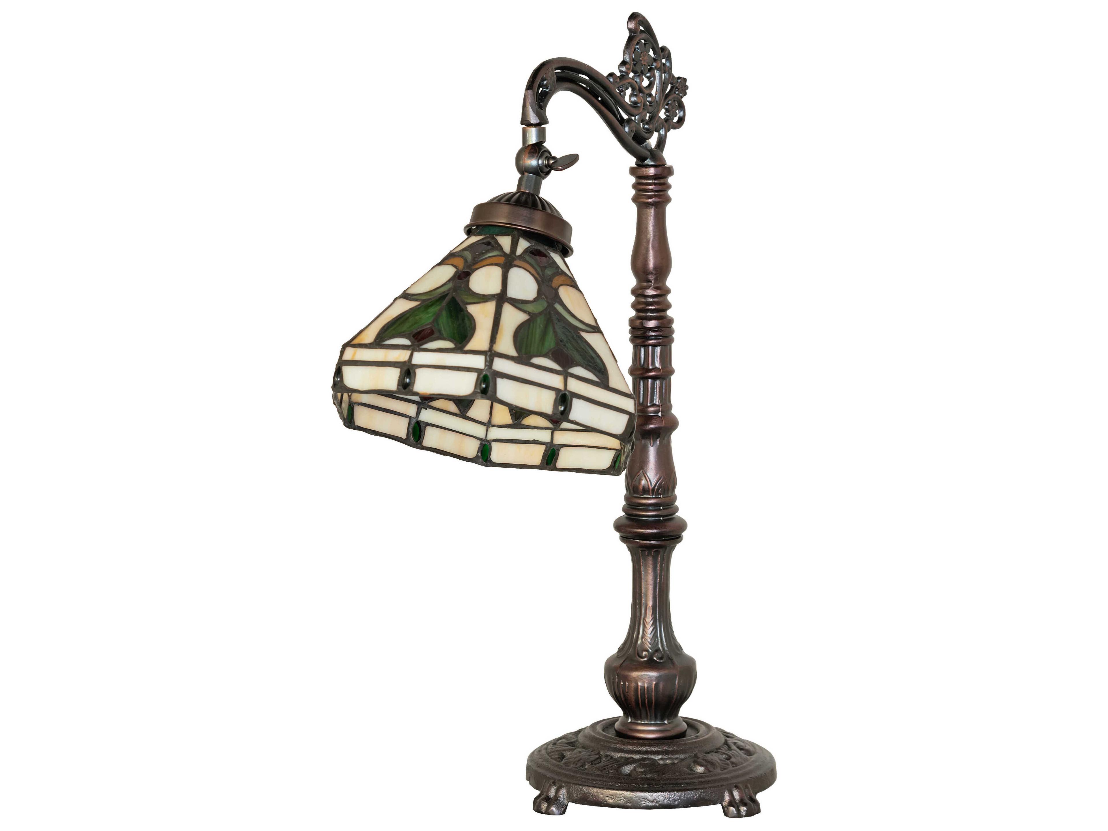 Meyda Middleton Mahogany Bronze Desk Lamp