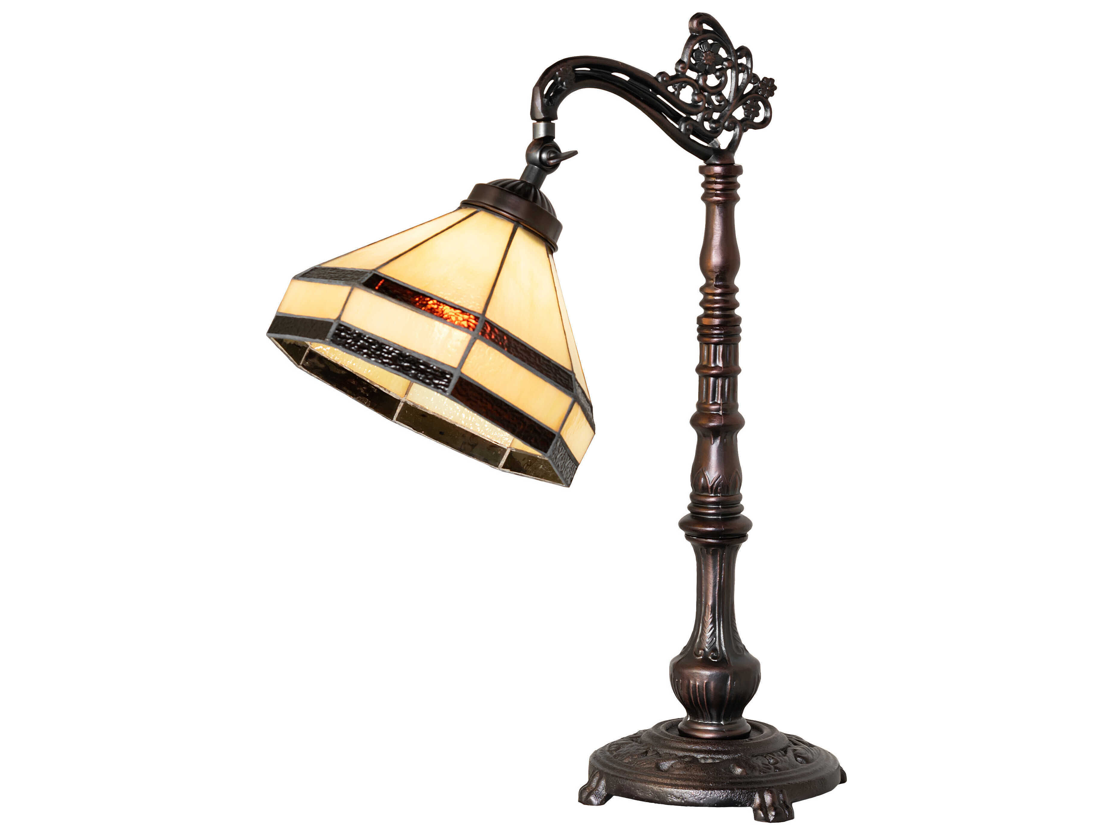 Meyda Mahogany Bronze Desk Lamp