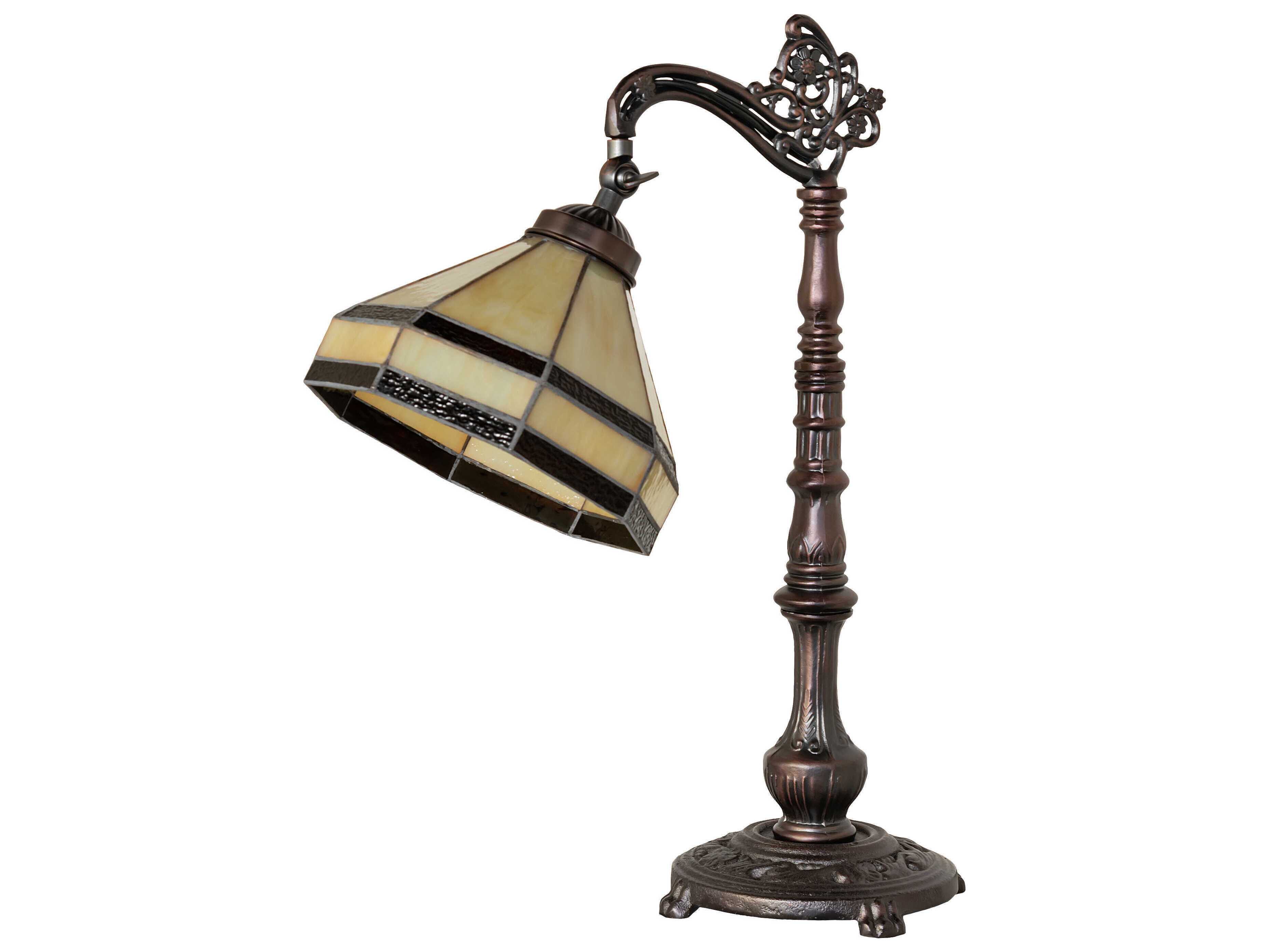 Meyda Mahogany Bronze Desk Lamp