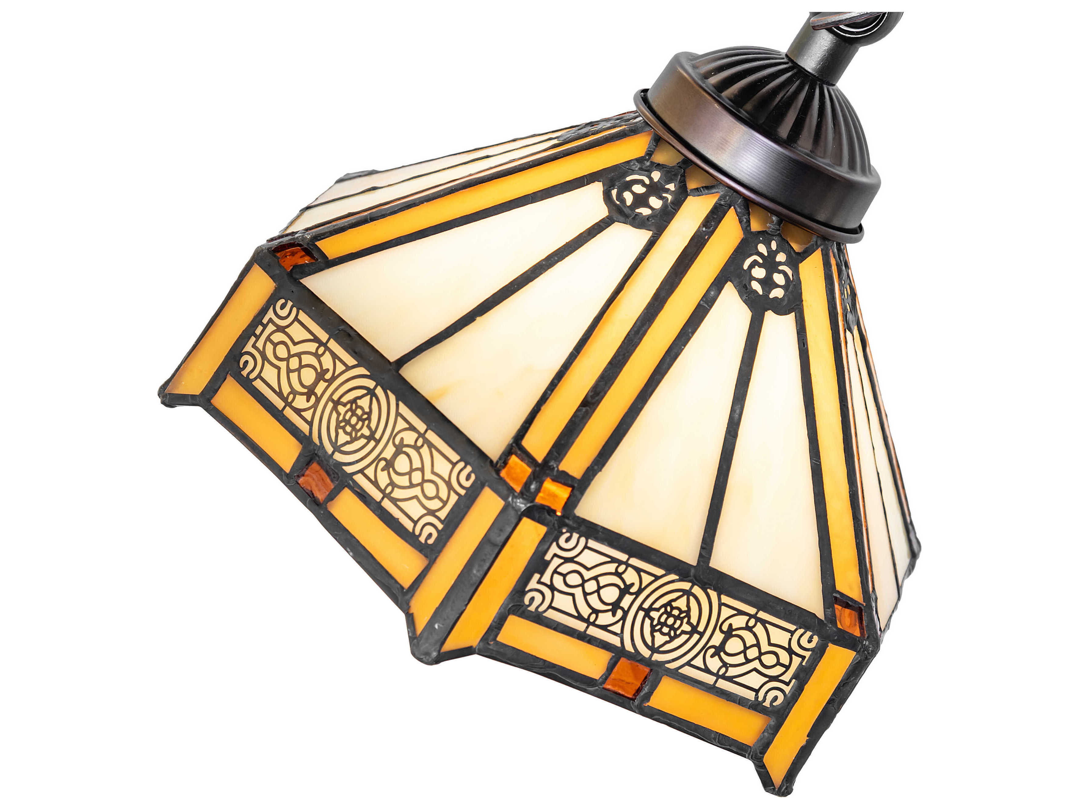 Meyda Peaches Mahogany Bronze Desk Lamp