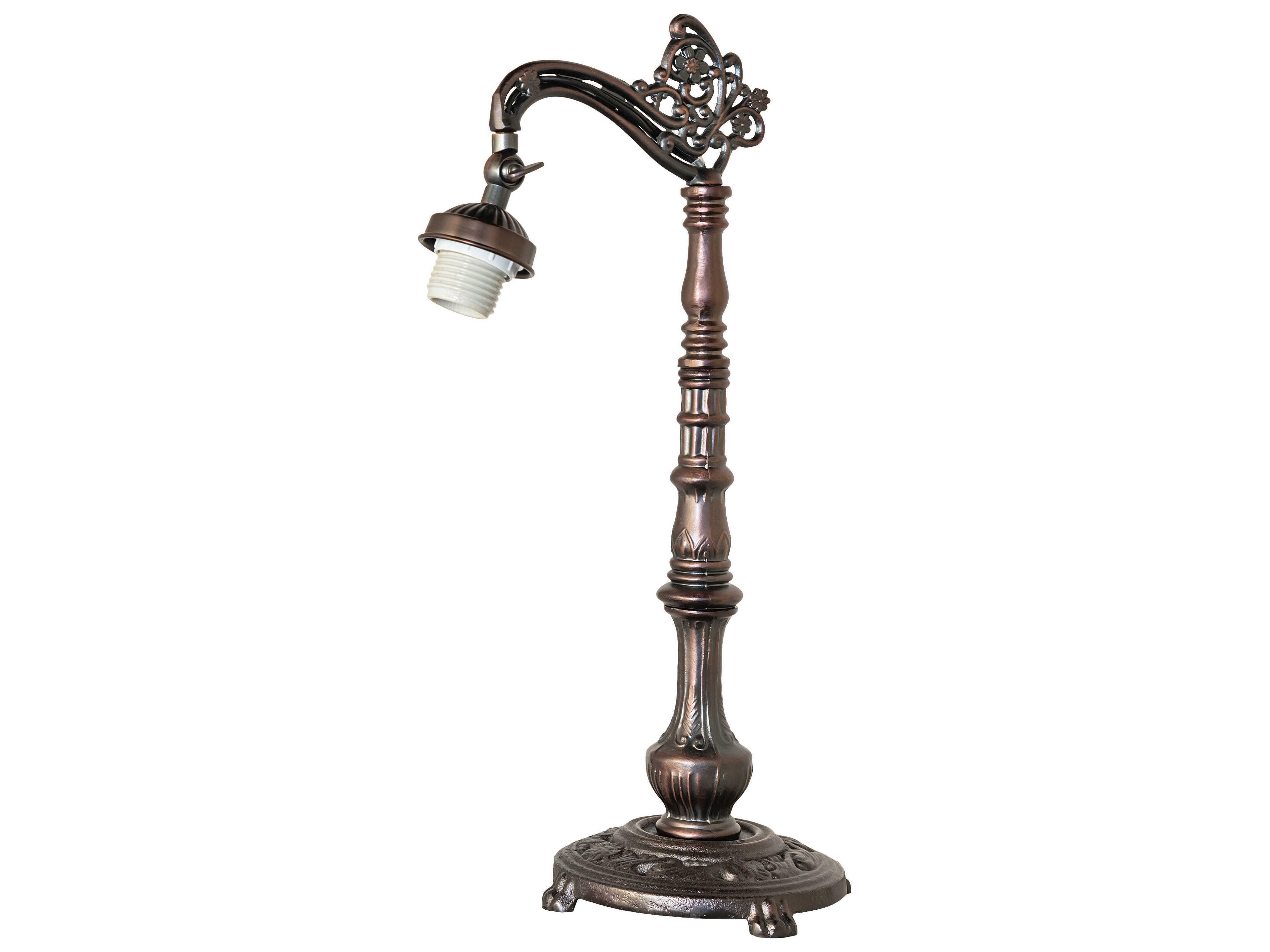 Meyda Peaches Mahogany Bronze Desk Lamp