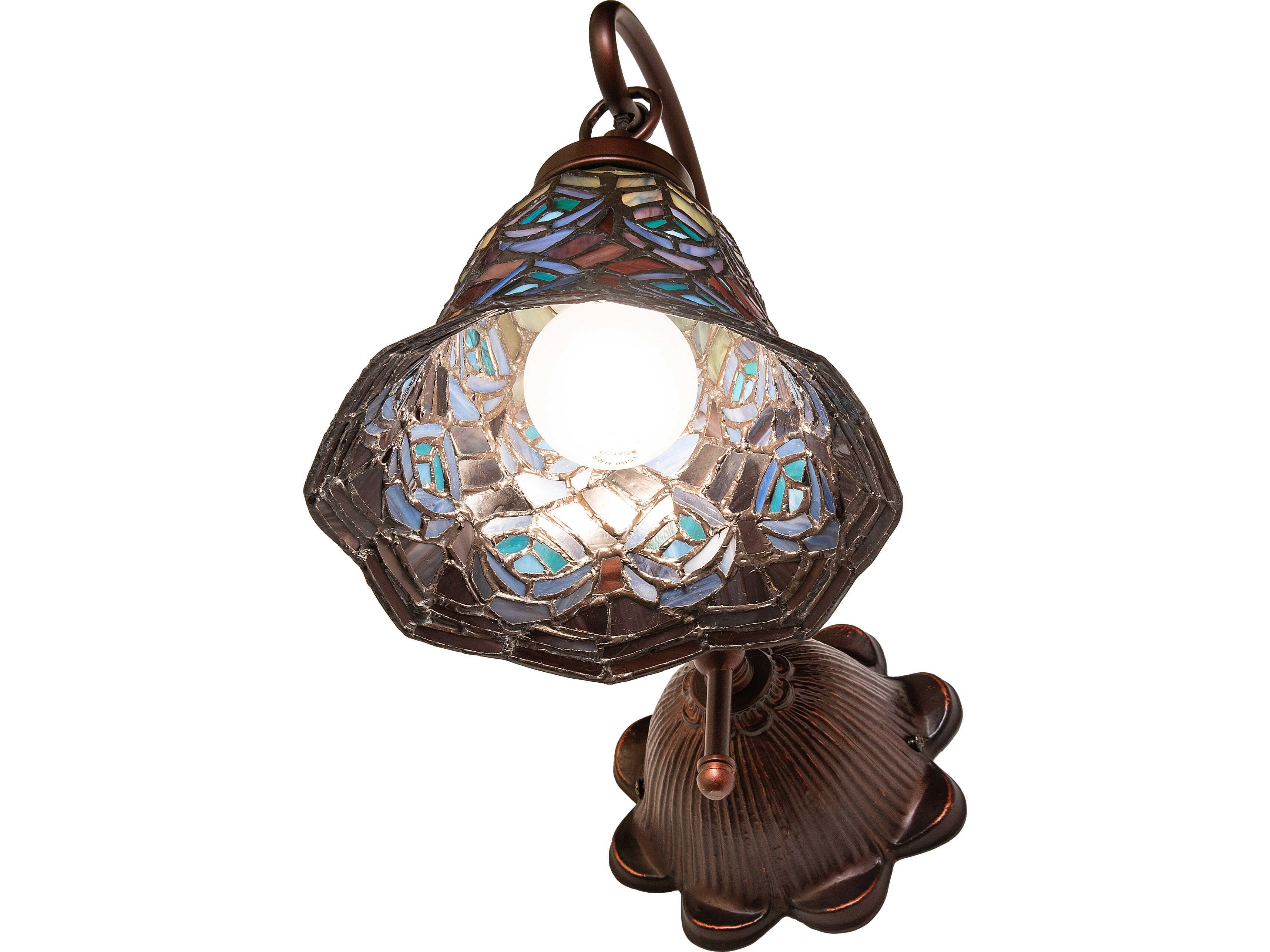 Meyda Tiffany Peacock Feather 1-Light Bronze Traditional Wall Sconce