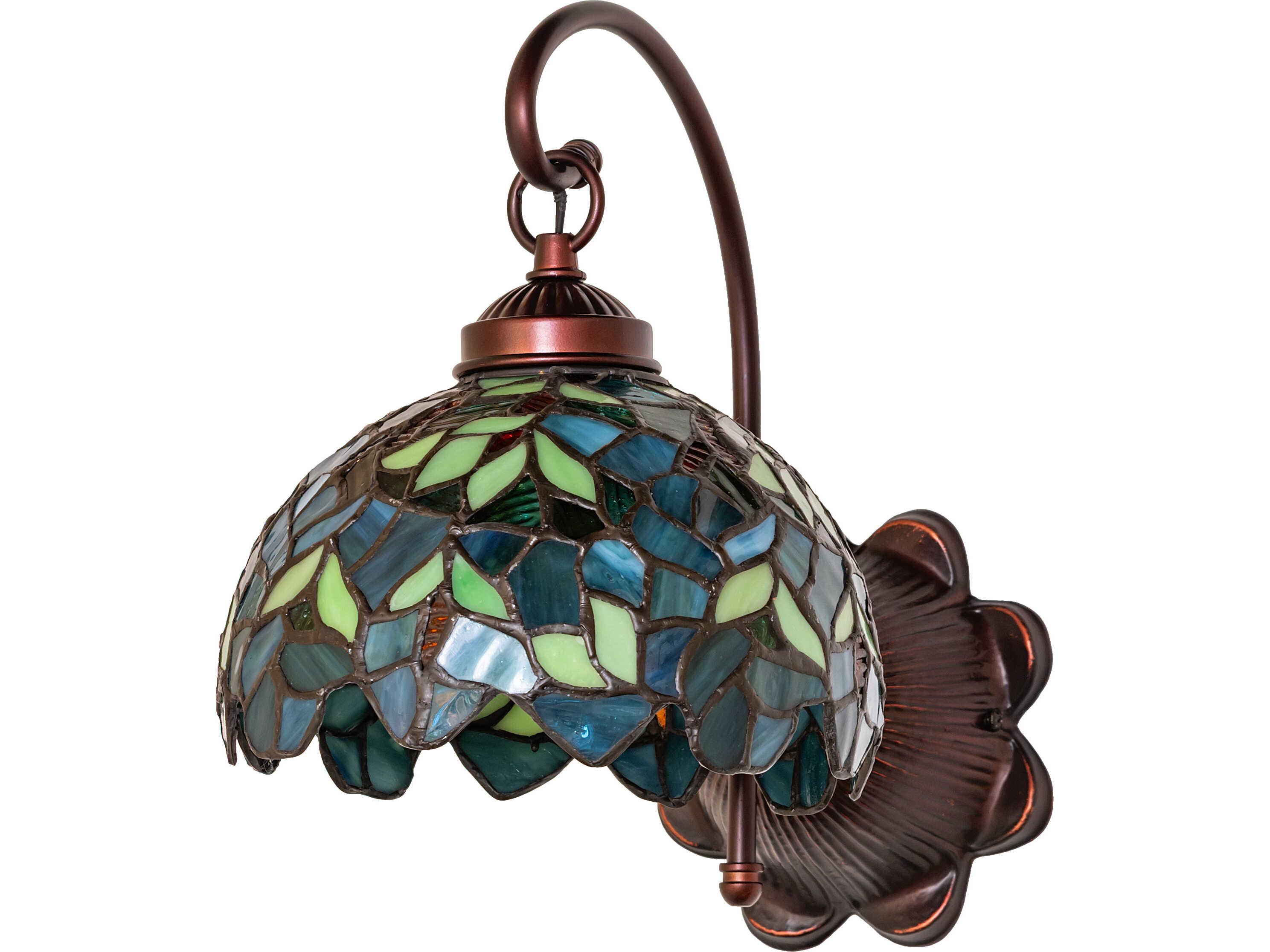 Meyda Nightfall Wisteria 1-Light Bronze Traditional Wall Sconce