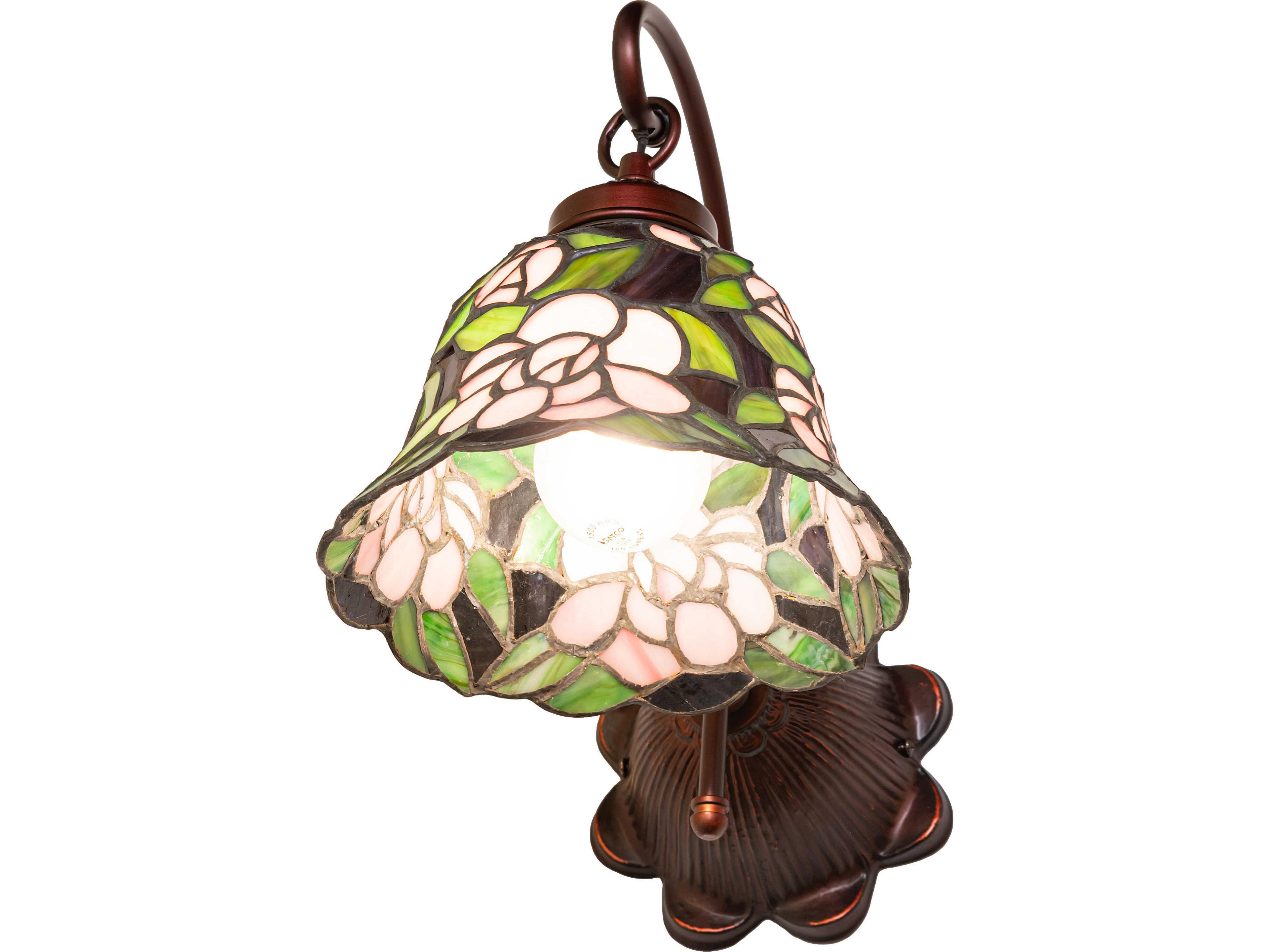 Meyda Begonia 1-Light Bronze Traditional Wall Sconce