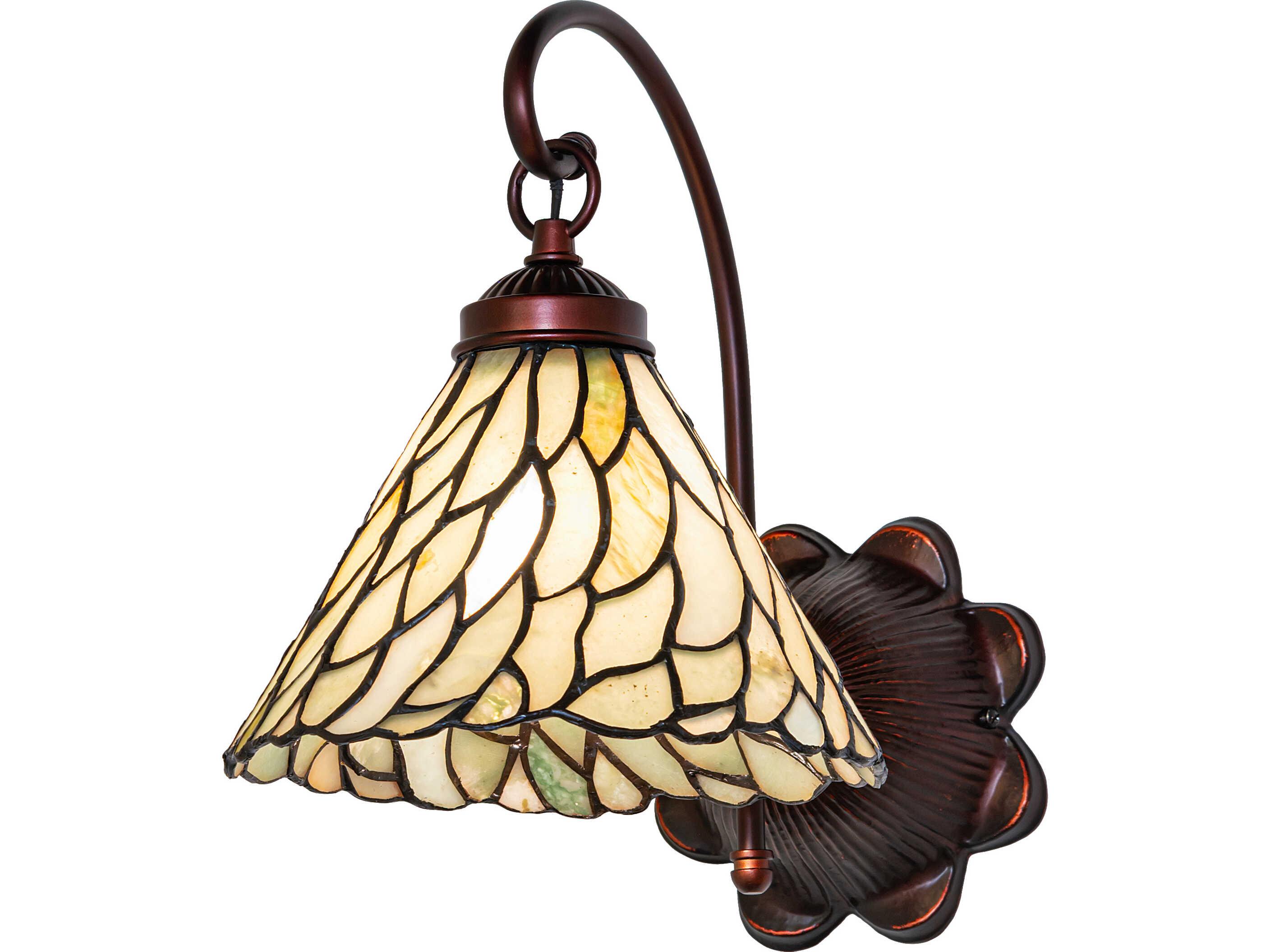 Meyda Willow 1-Light Brown Traditional Wall Sconce