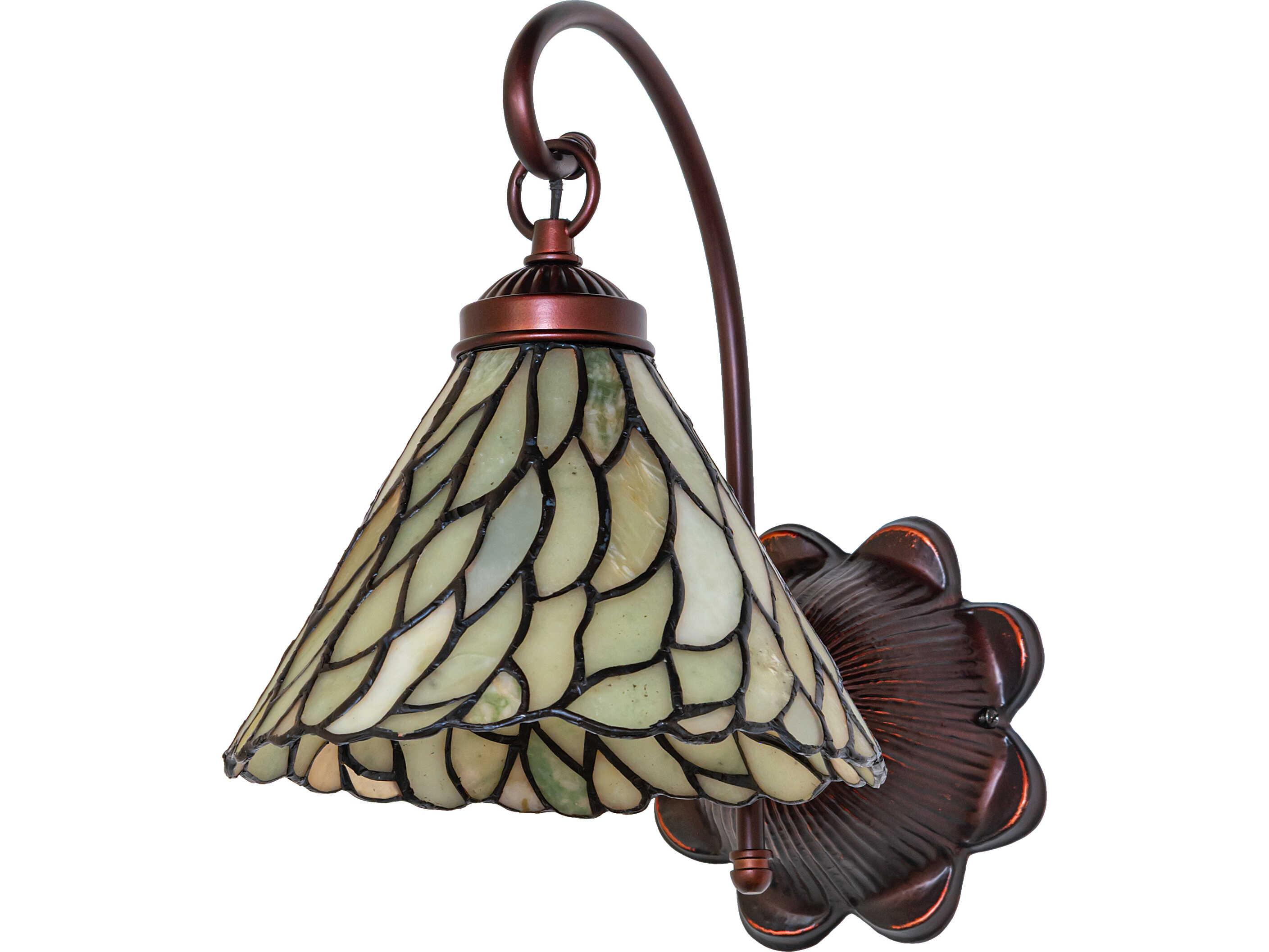 Meyda Willow 1-Light Brown Traditional Wall Sconce