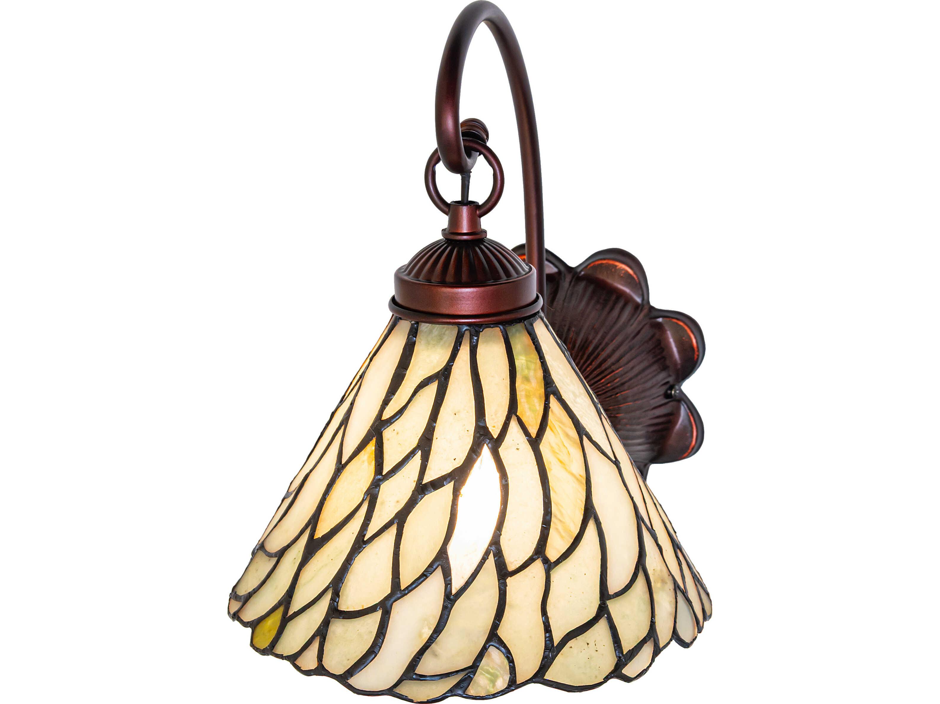 Meyda Willow 1-Light Brown Traditional Wall Sconce