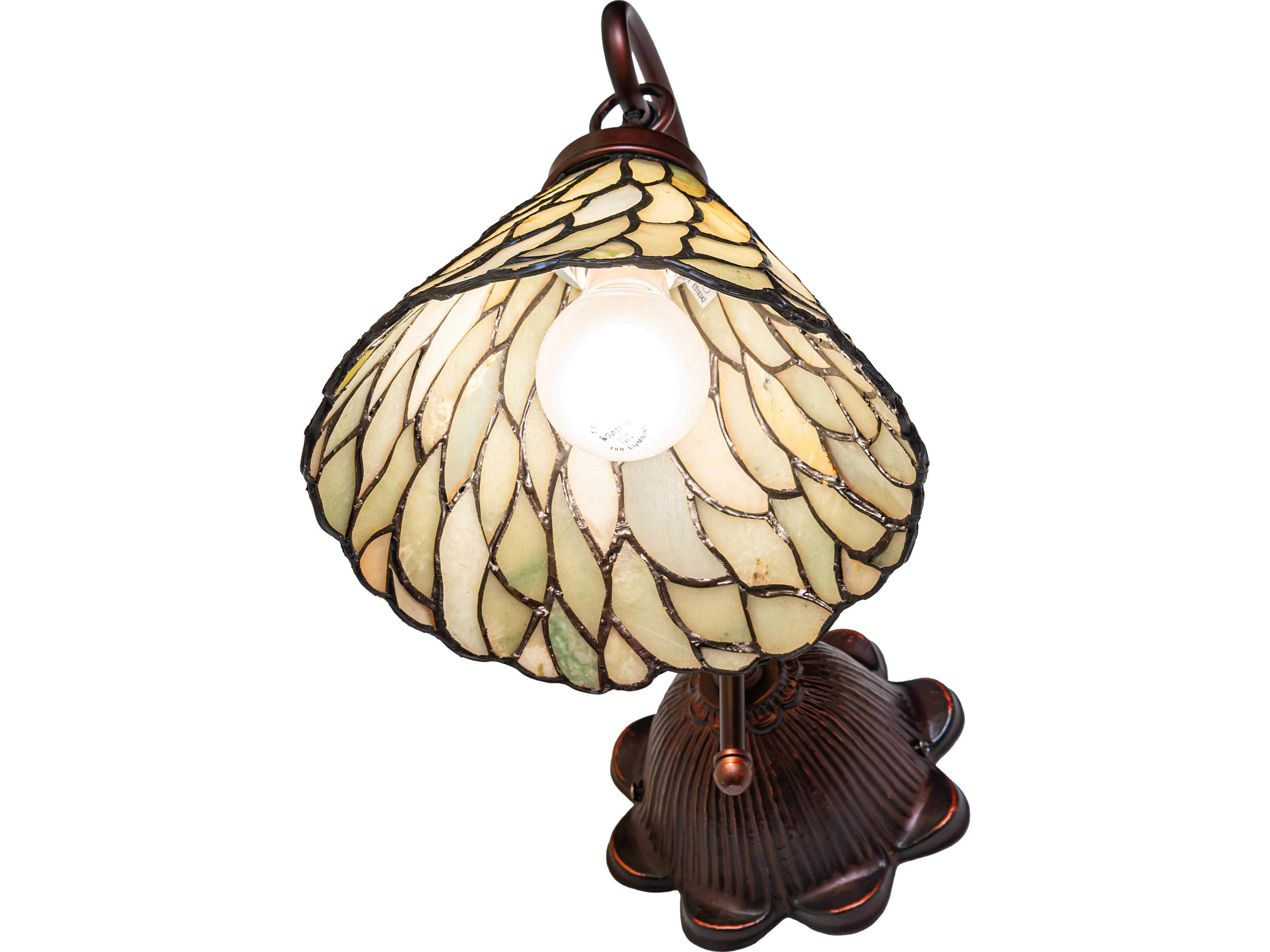 Meyda Willow 1-Light Brown Traditional Wall Sconce
