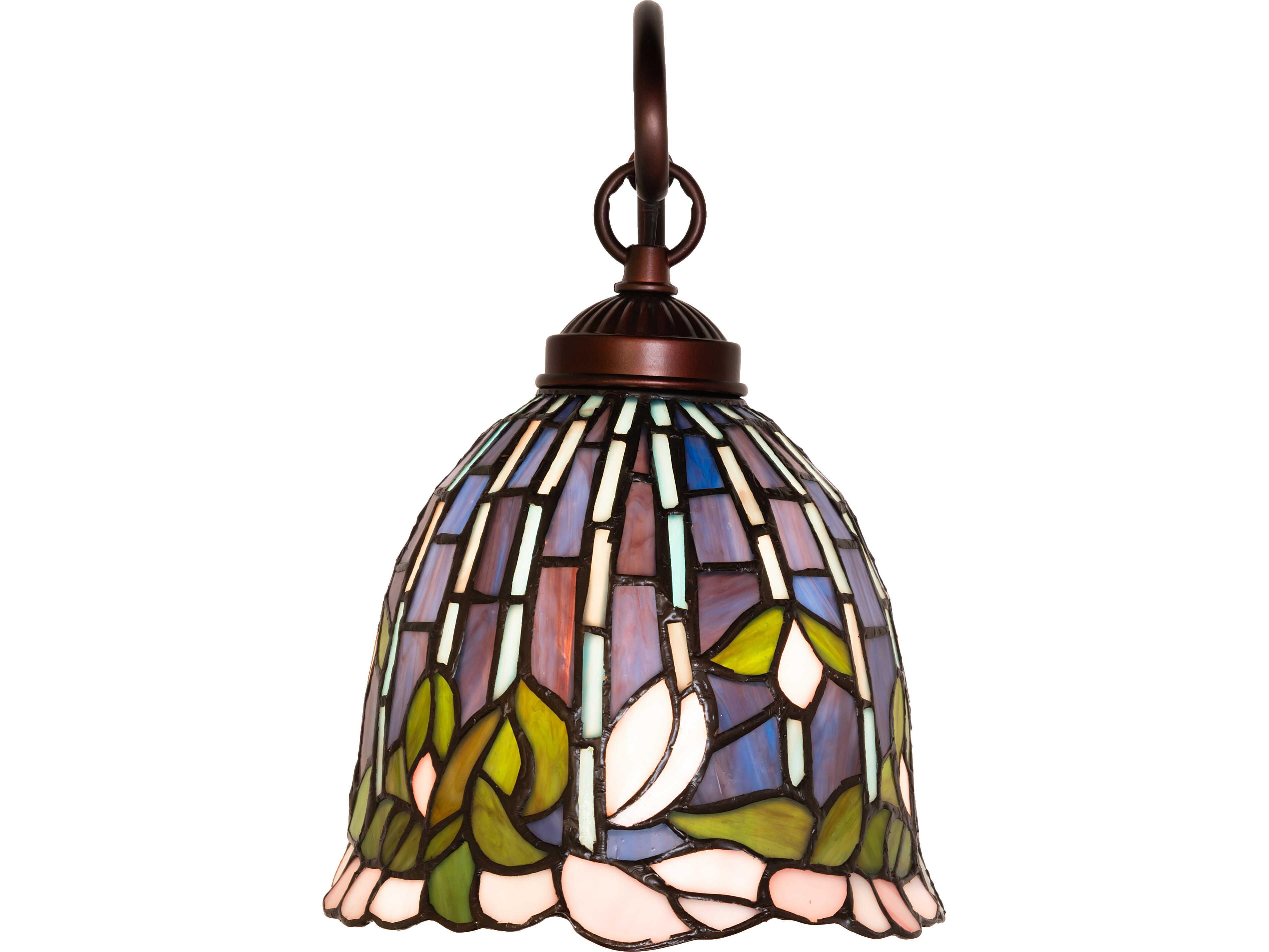 Meyda Tiffany Flowering Lotus 1-Light Bronze Traditional Wall Sconce