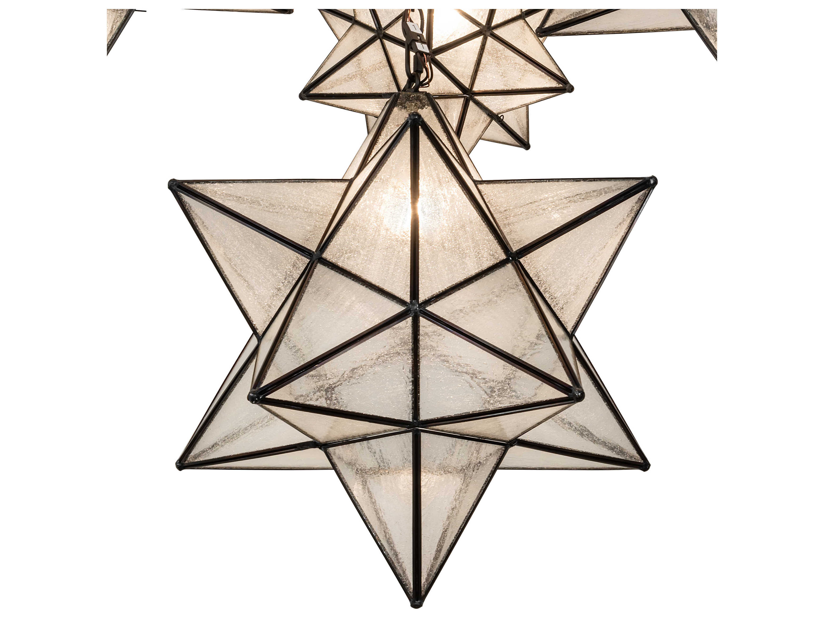 Meyda Moravian Star 19-Light9-Light Oil Rubbed Bronze Glass Pendant