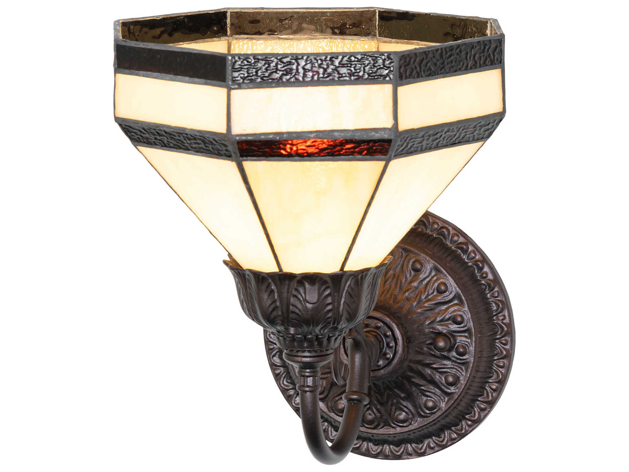 Meyda Topridge 1-Light Bronze Traditional Wall Sconce