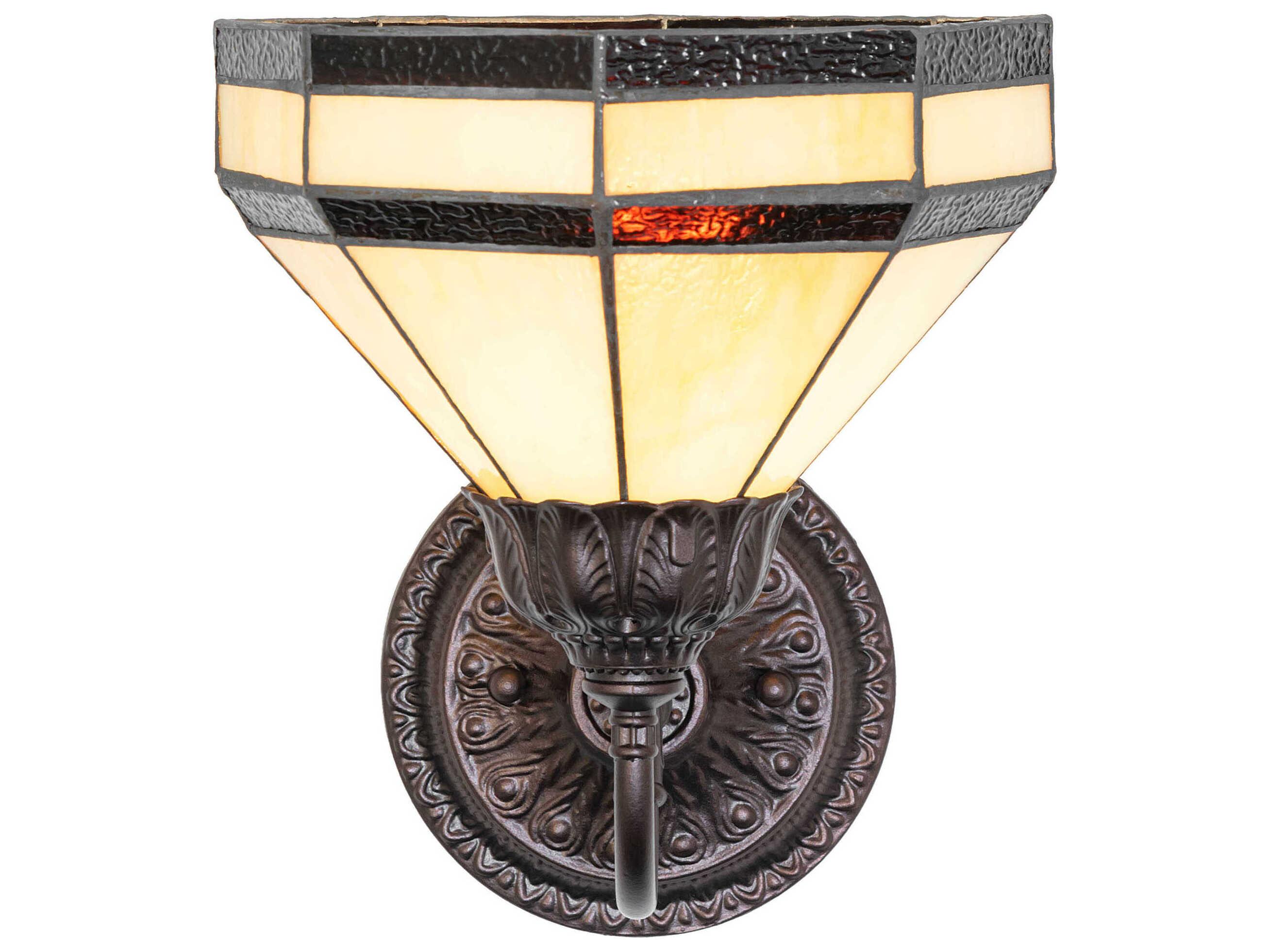 Meyda Topridge 1-Light Bronze Traditional Wall Sconce