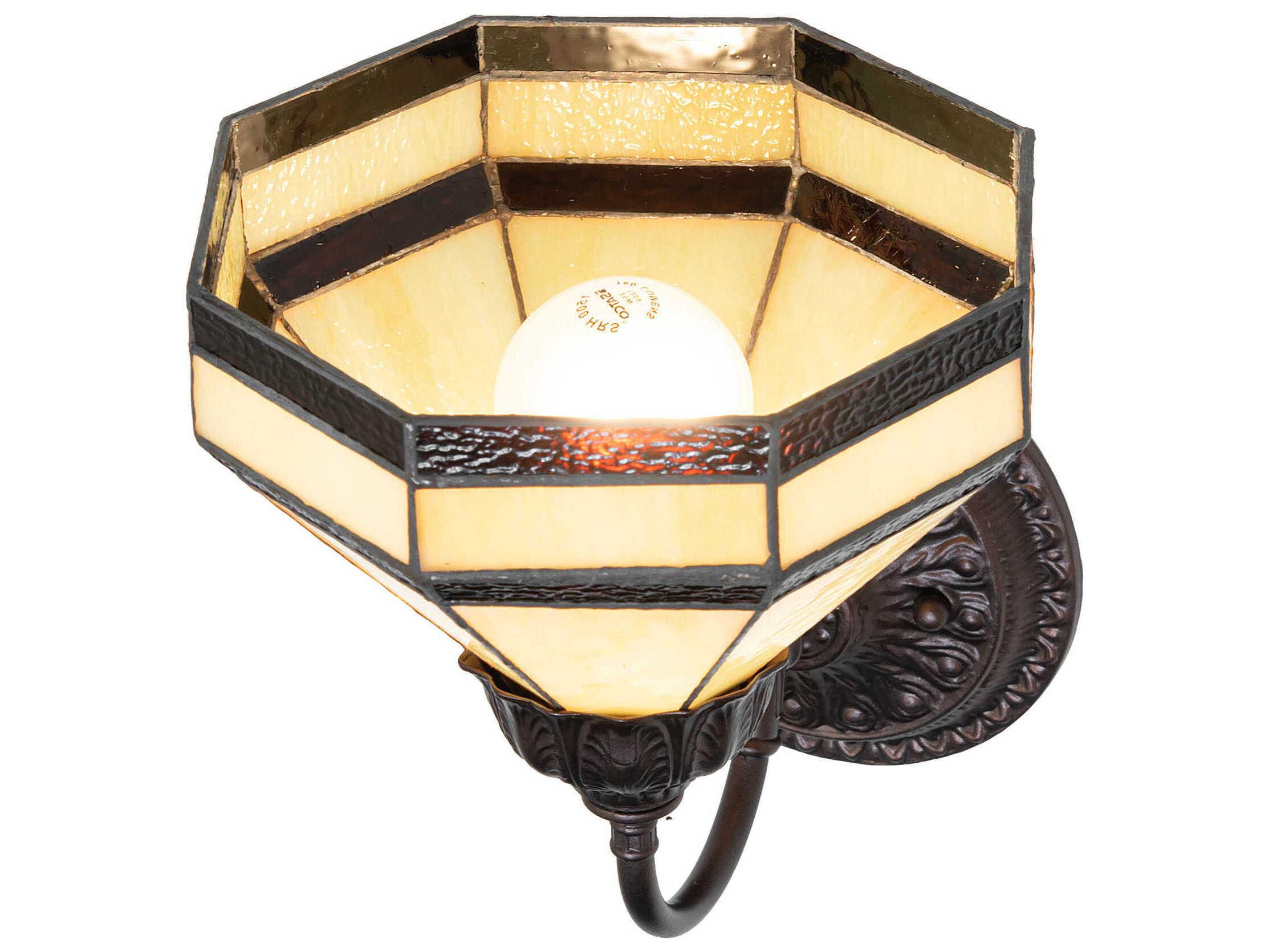 Meyda Topridge 1-Light Bronze Traditional Wall Sconce