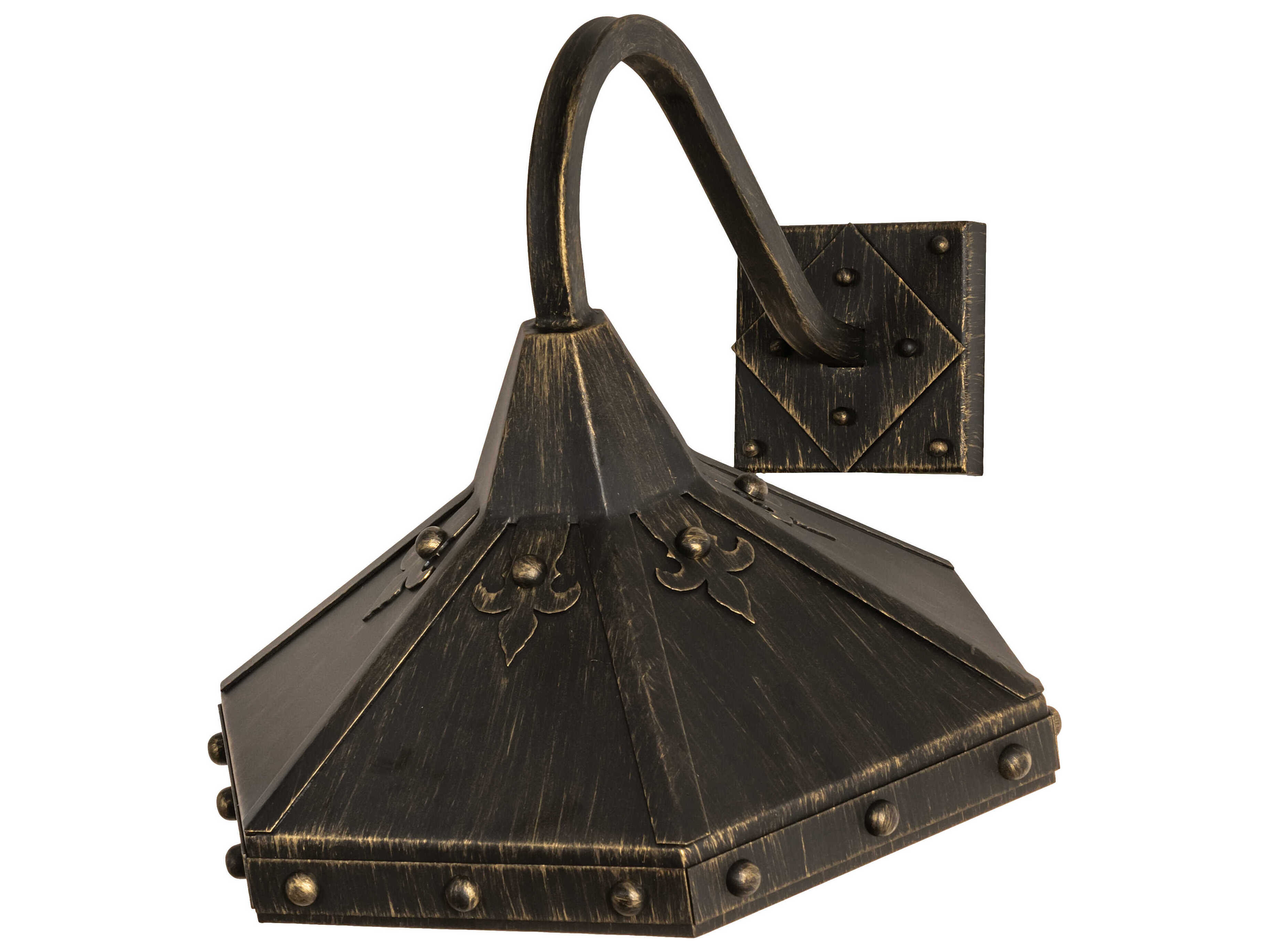 Meyda Mystic 1-Light Gold Wall Sconce