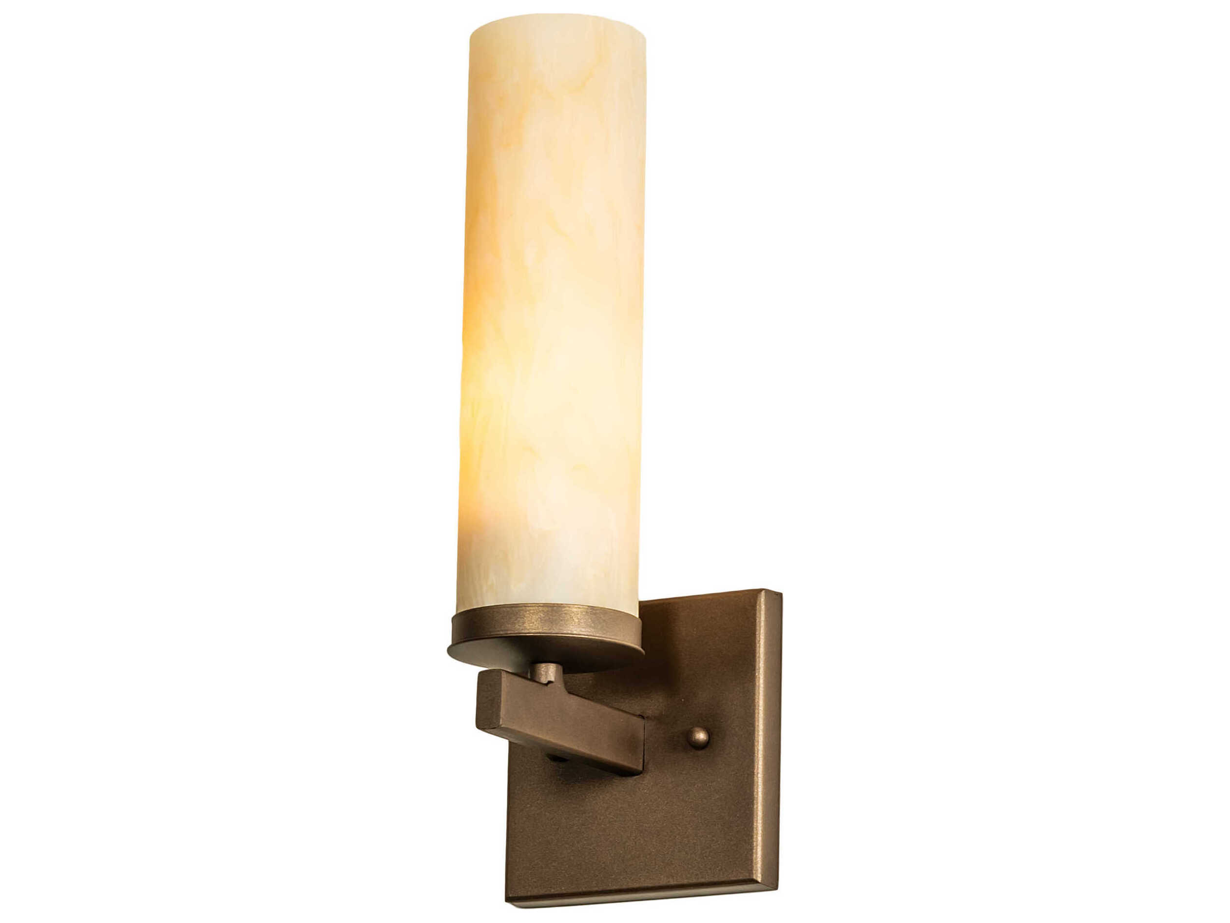 Meyda Dante 1-Light Amber Glass Acrylic Brown LED Wall Sconce