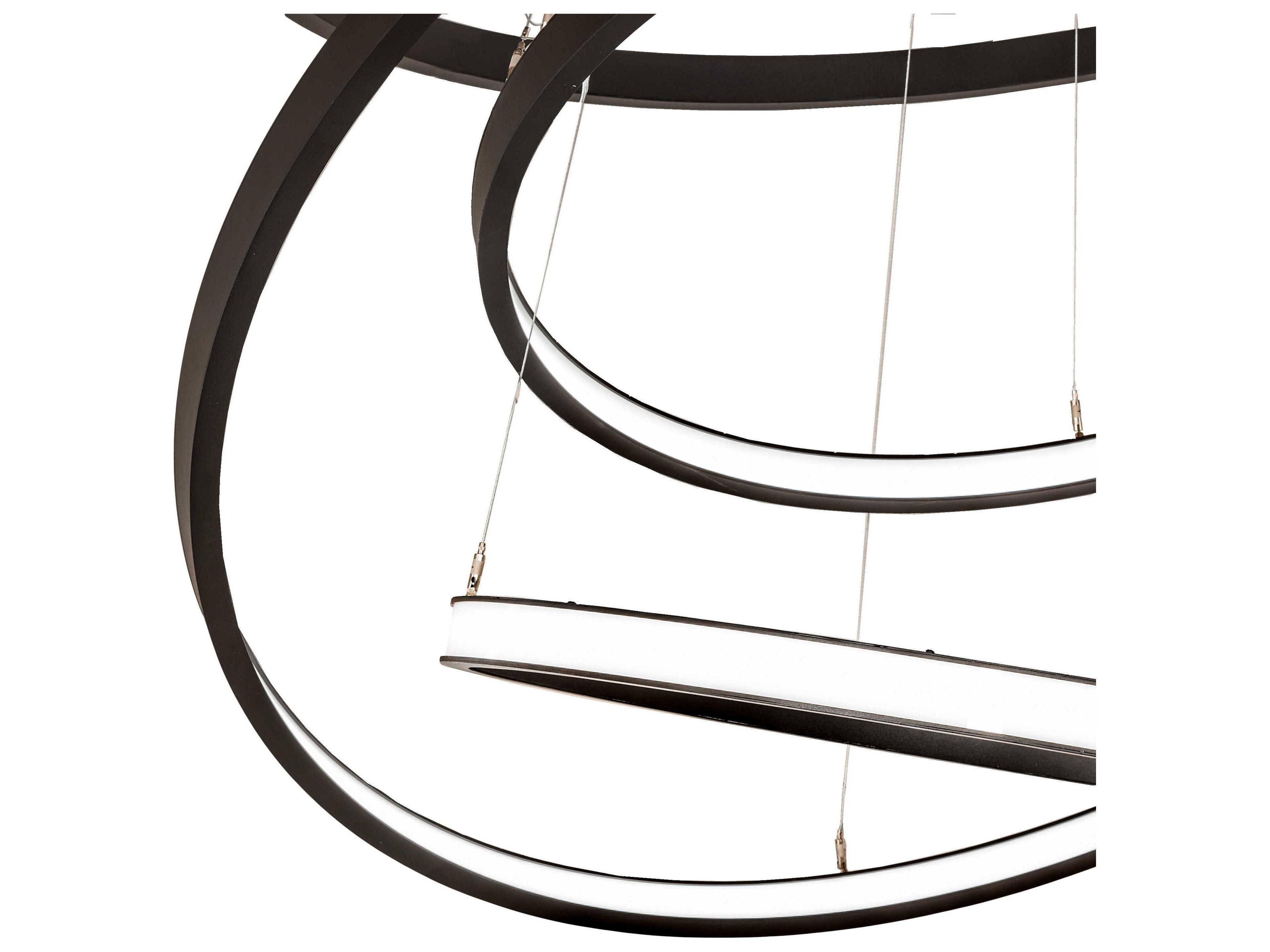 Meyda Anillo Black Glass LED Round Pendant